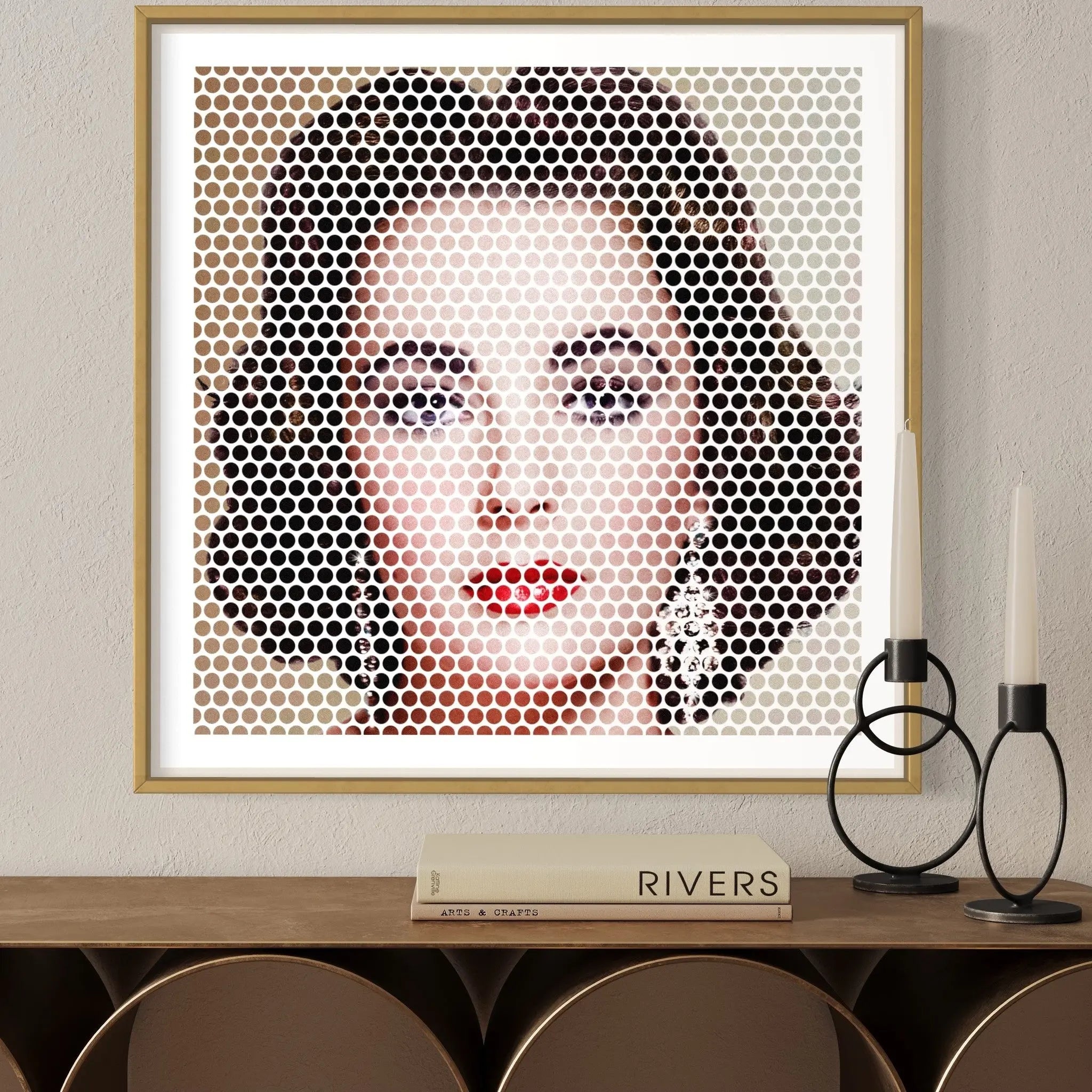 Liz by Francesco Alessandrini displayed in a modern living room interior