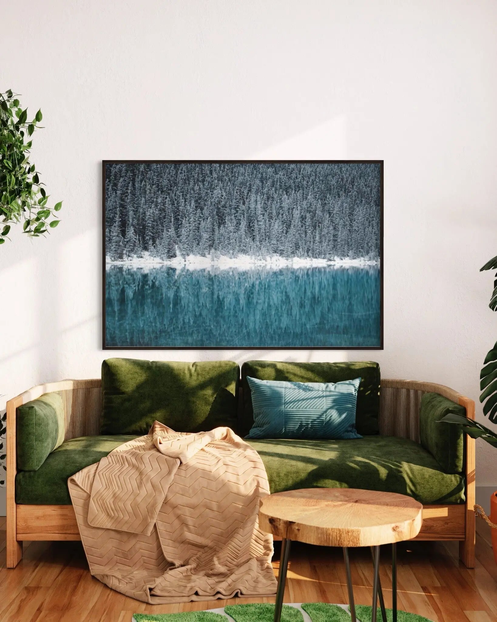 Frosty Lake by J. Caspari featured in an elegant interior space