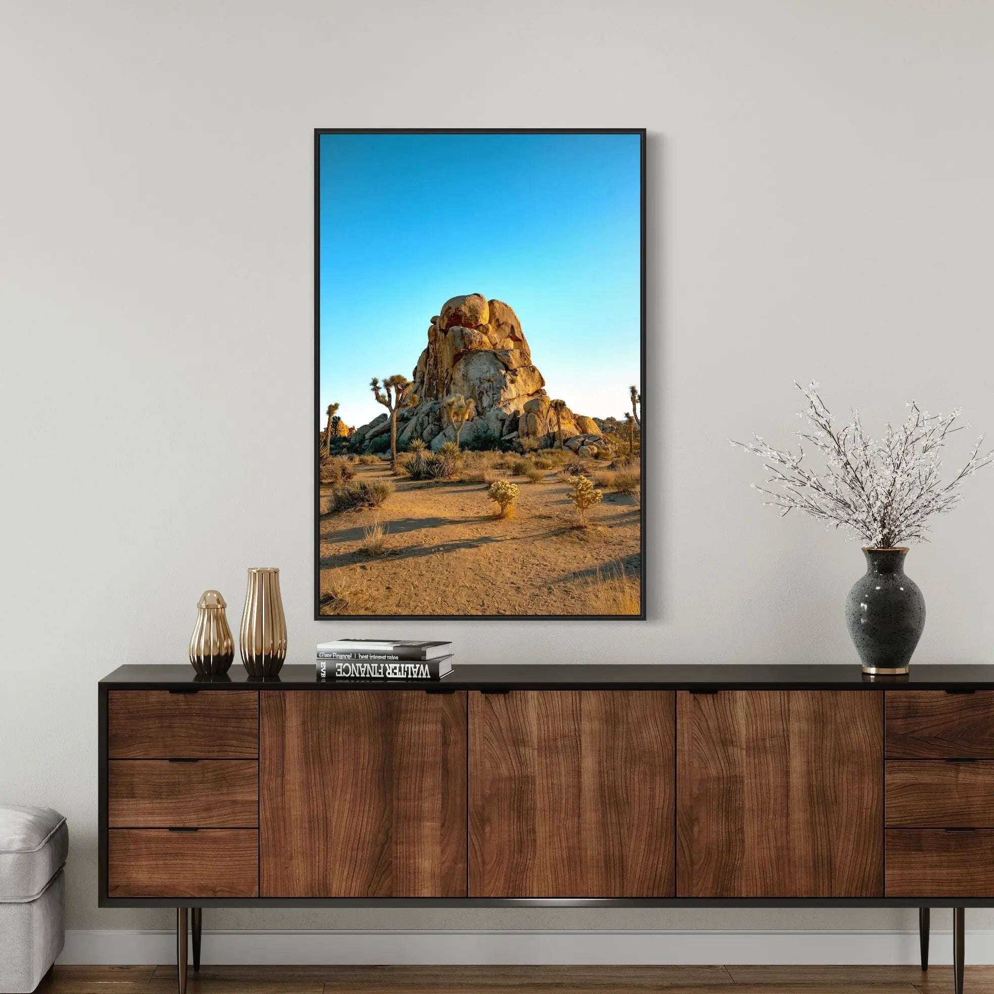 Palm Desert Landscape by A. Rossi featured in an elegant interior space