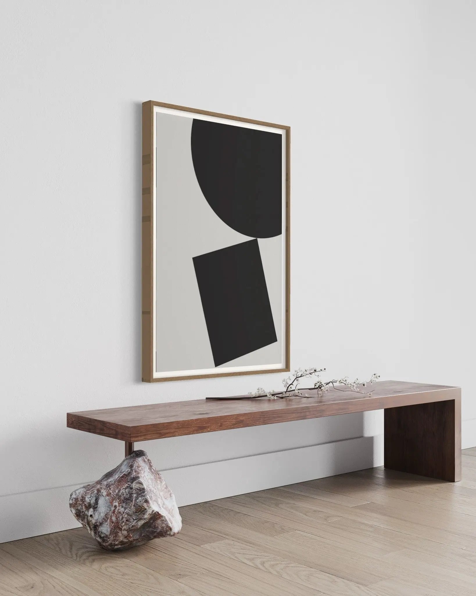Untitled 850 by Pedro Nuka displayed in a modern living room interior