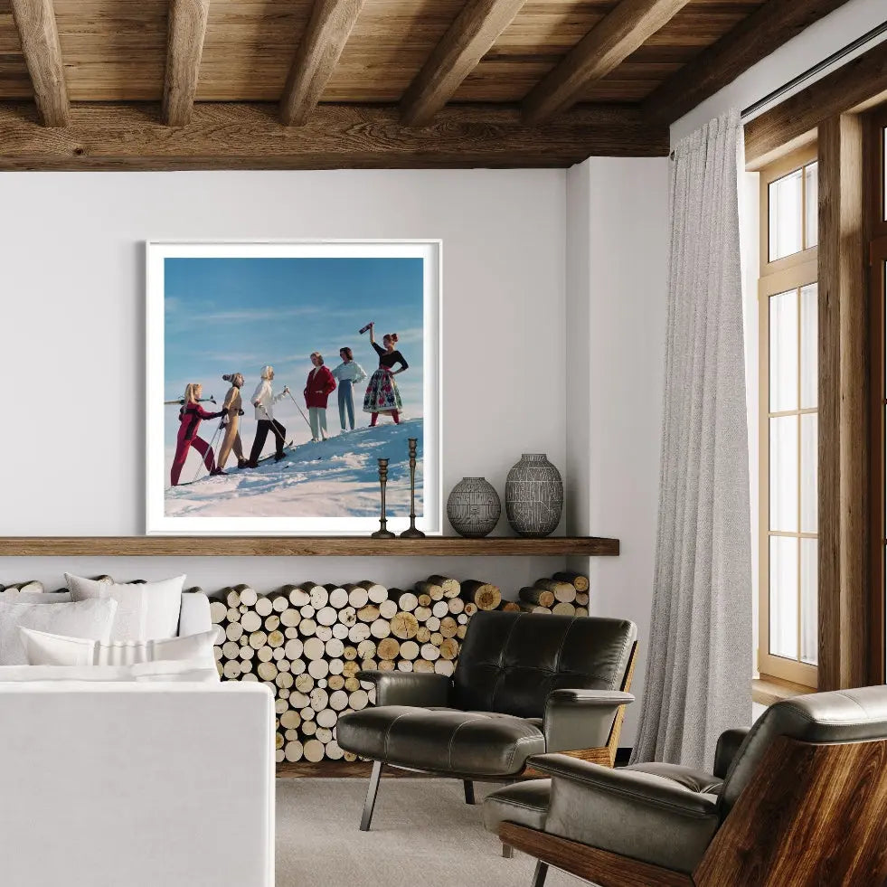 Skiing Party by Chaloner Woods presented in a curated interior design