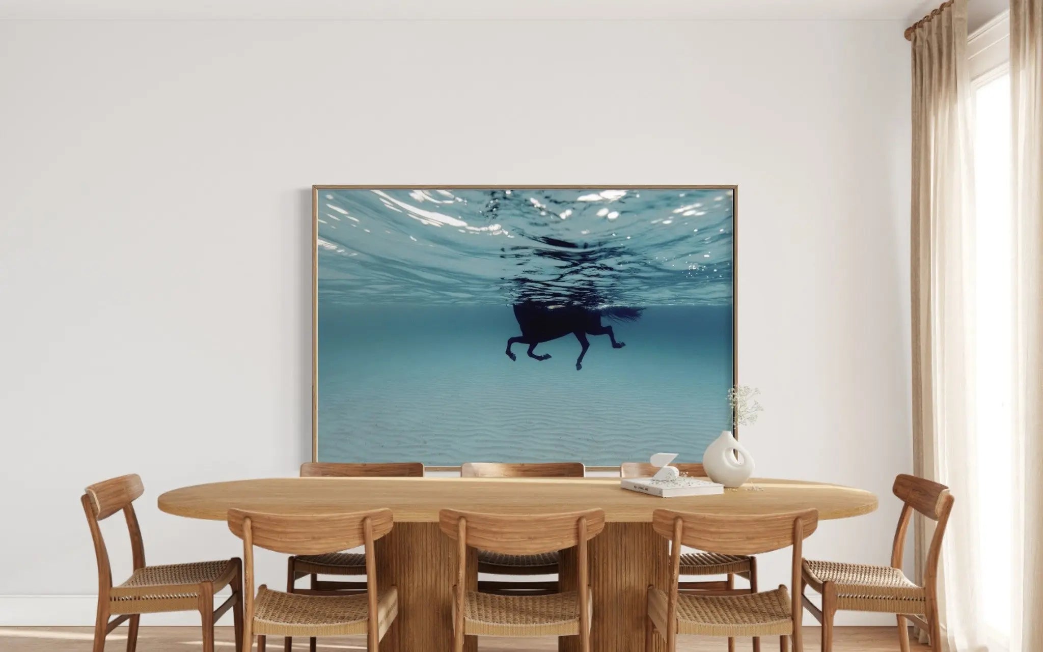 Carrusel Marino by Enric Gener displayed in a modern living room interior