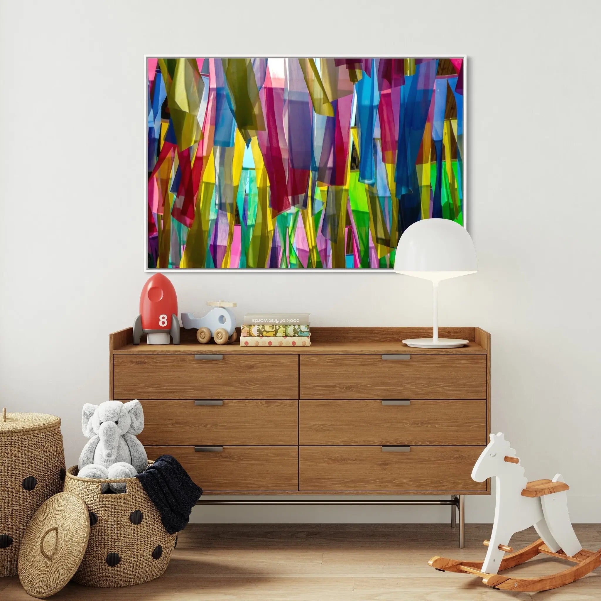 Wanna Hear What It's All About by J. Tirado showcased in a designer room setting