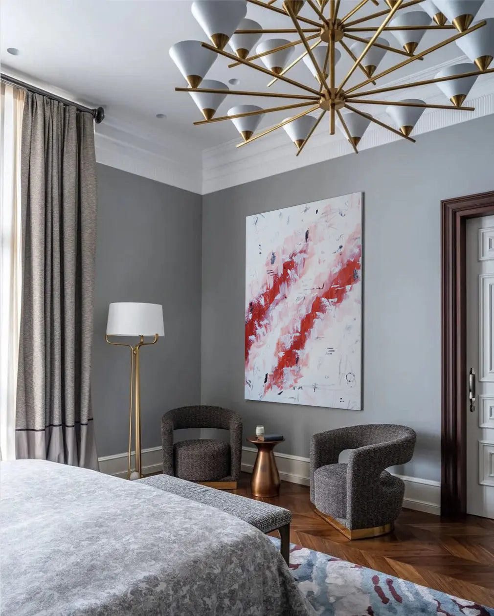Dancing in The Rain by Chantelle Fulce hanging in a sophisticated office space