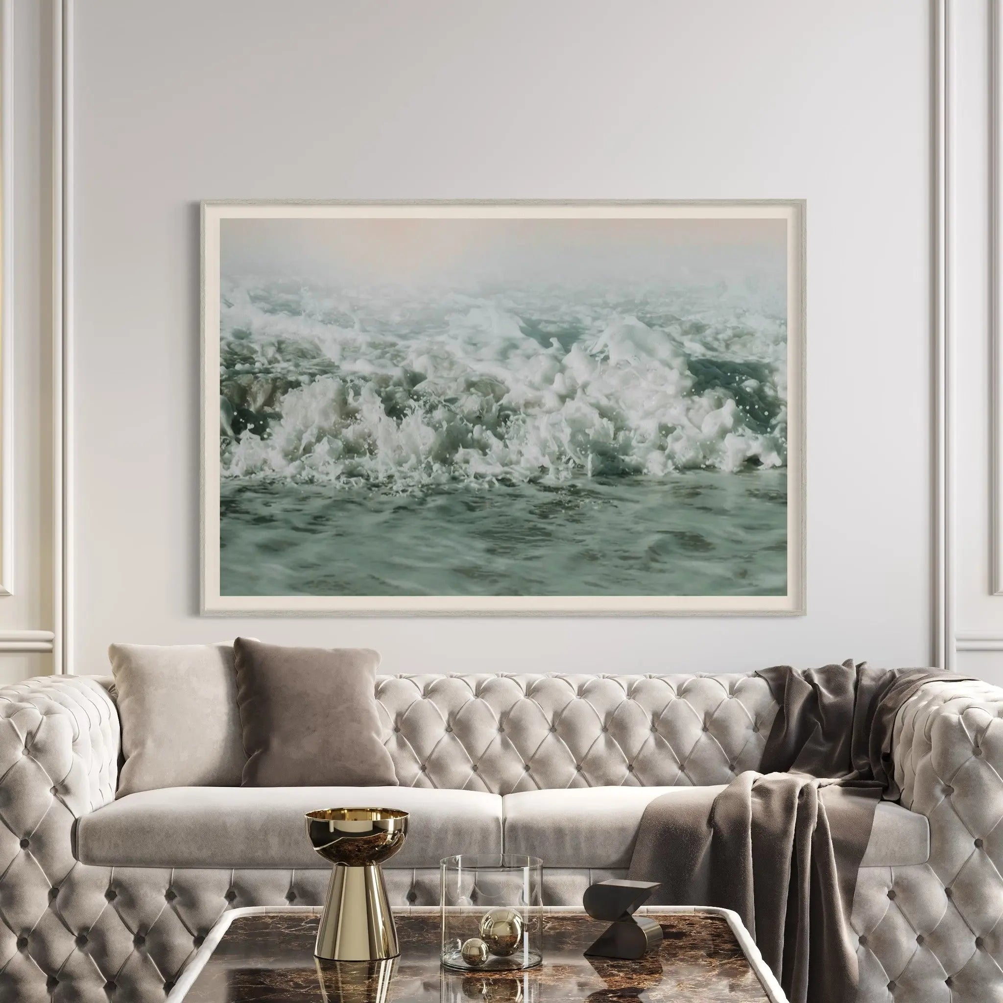 By The Sea by The Sea by Karen Thom featured in an elegant interior space