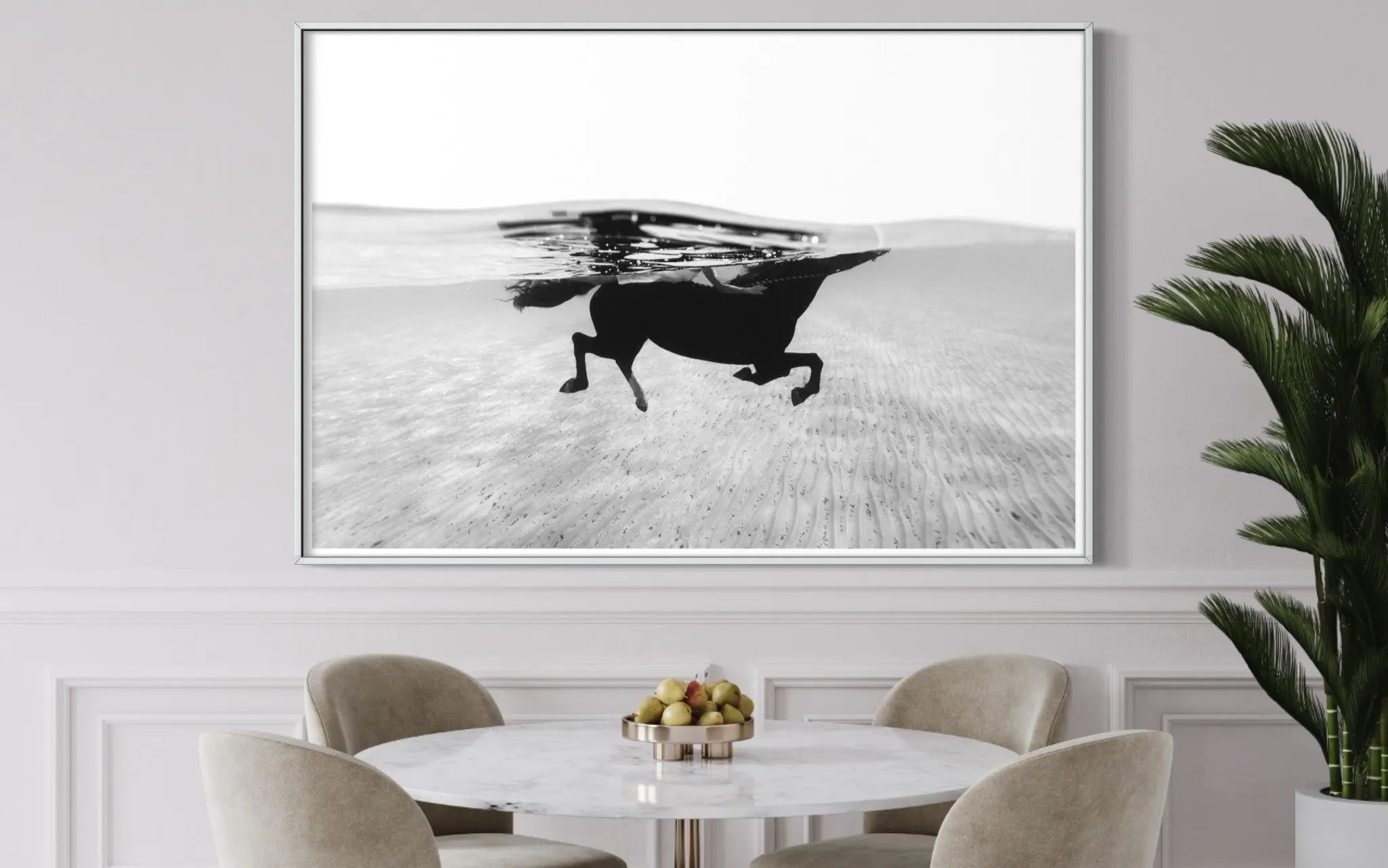 Black Horse by Enric Gener showcased in a designer room setting