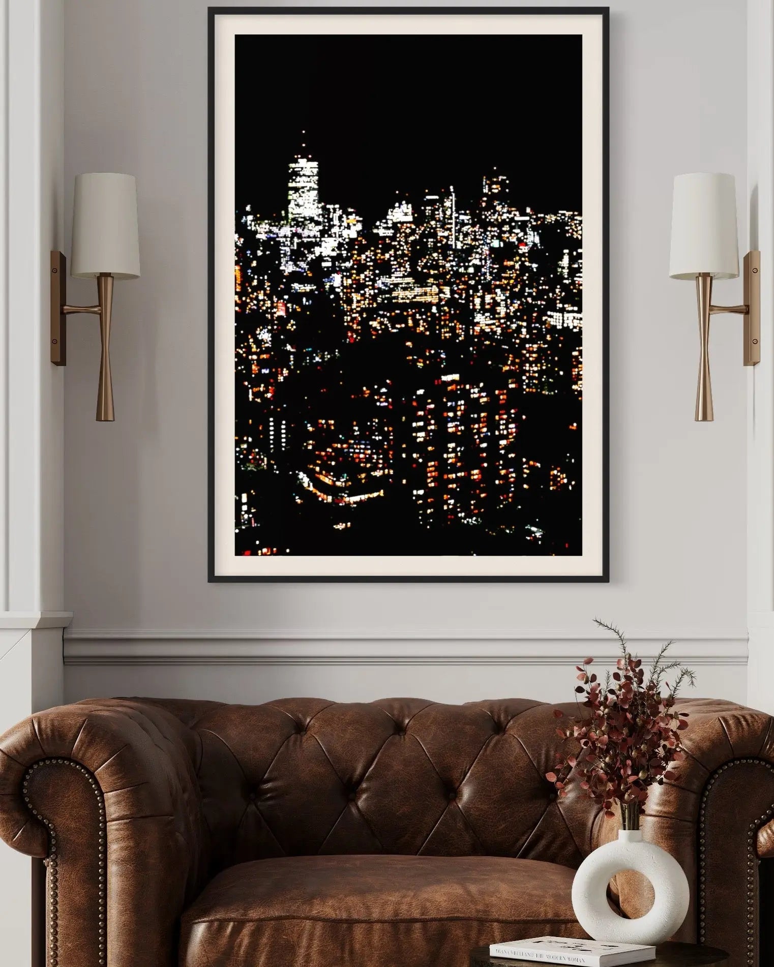 Citylights by Alejandro Franseschini displayed in a modern living room interior