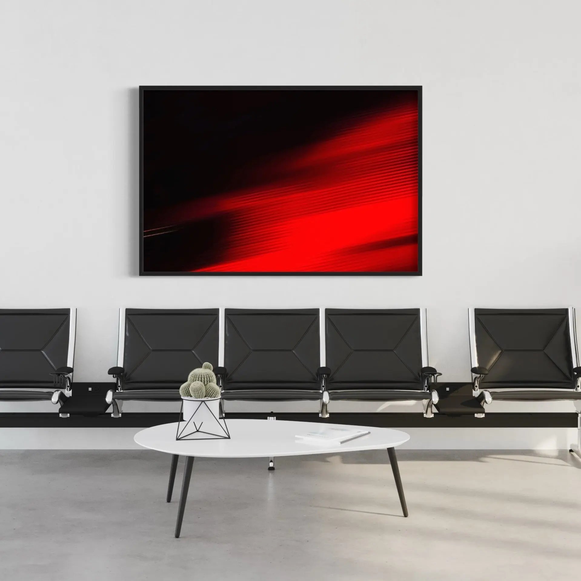 Berlin Citylights 4 by Wassily Kazimirski displayed in a modern living room interior