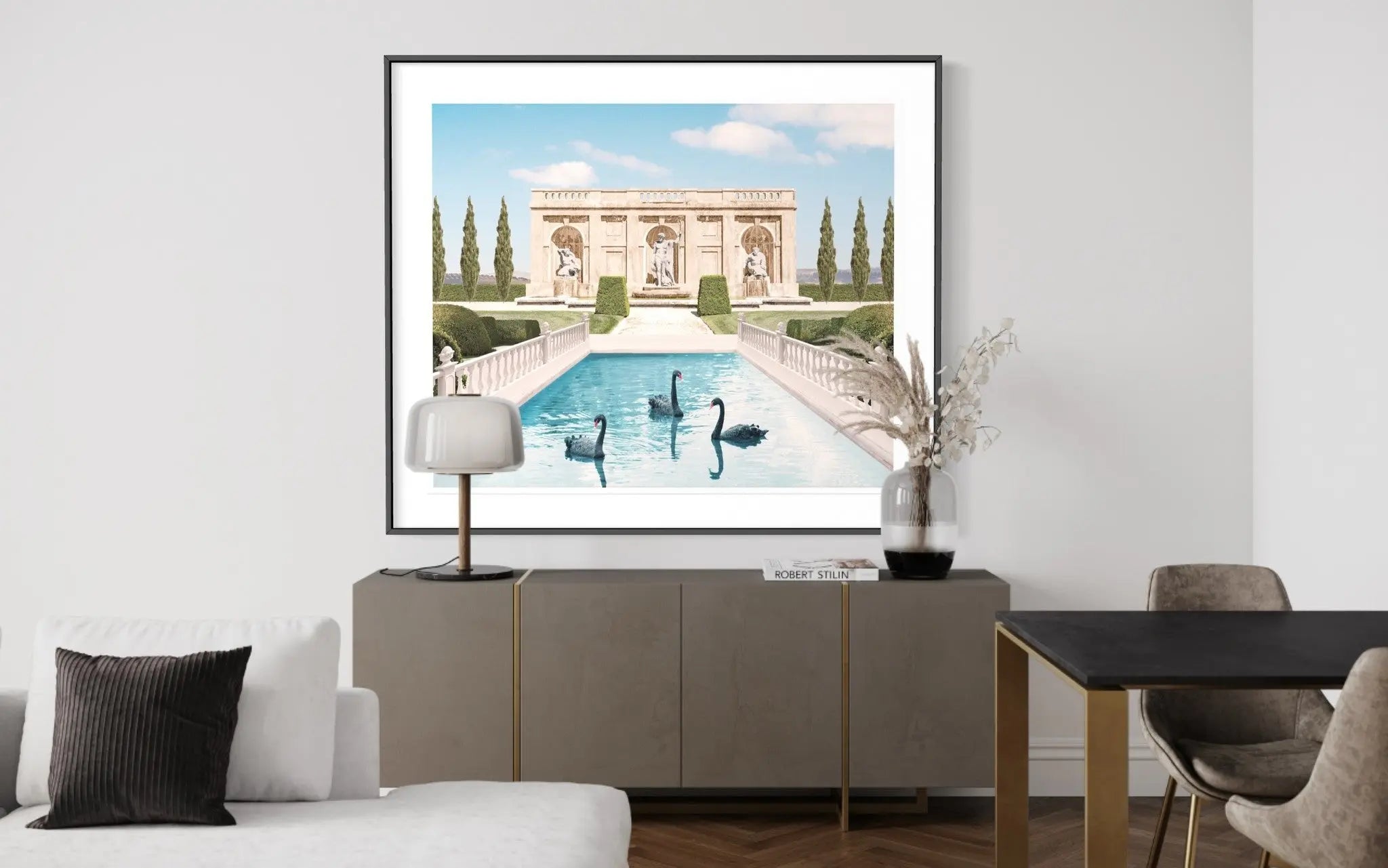 Sicilian Palazzo Series 1 by Francesco Alessandrini displayed in a modern living room interior