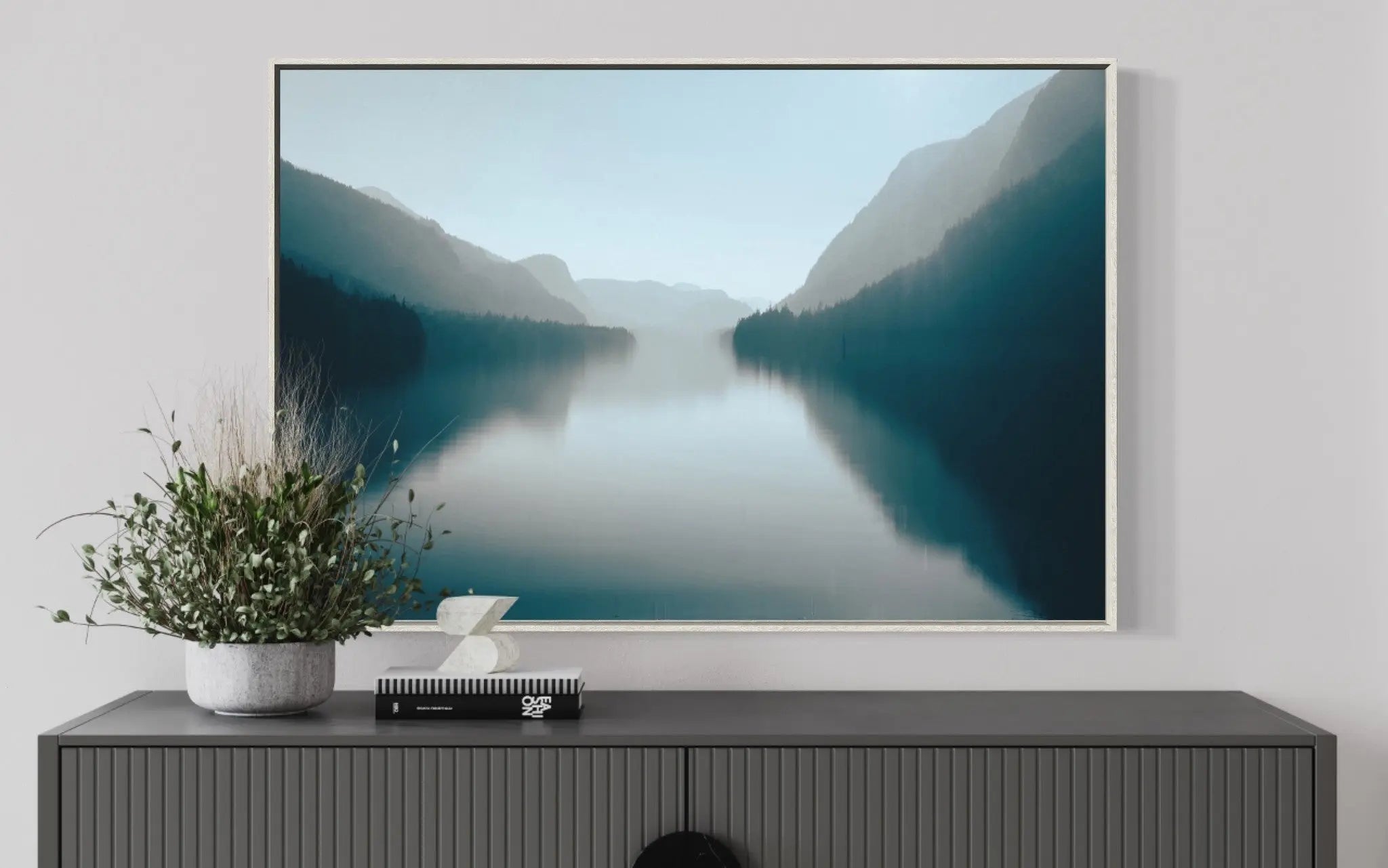 Stillness by Karen Thom featured in an elegant interior space