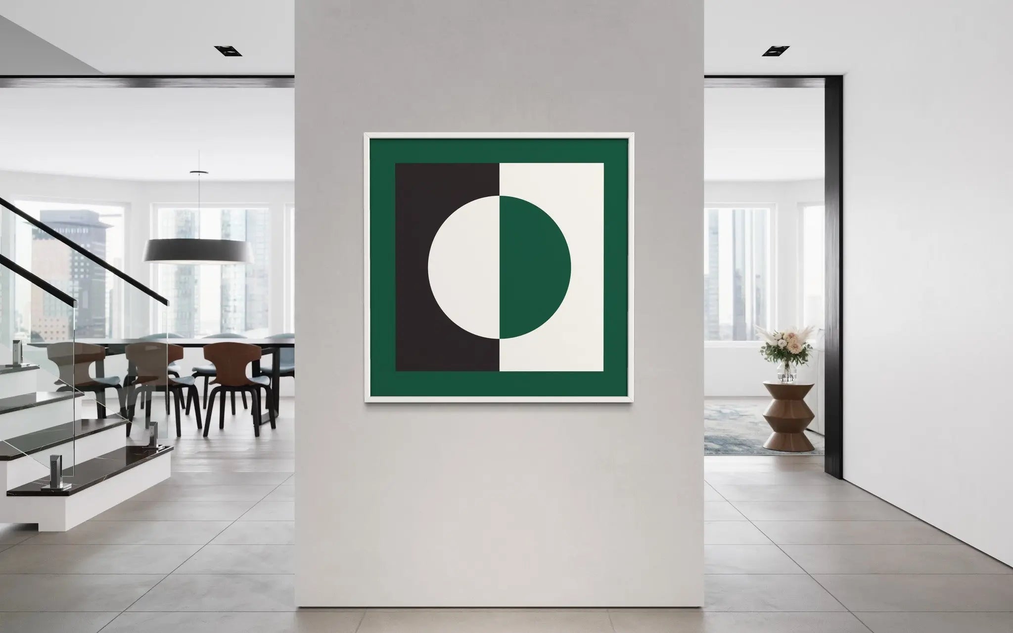 Face To Face by Francesco Alessandrini showcased in a designer room setting