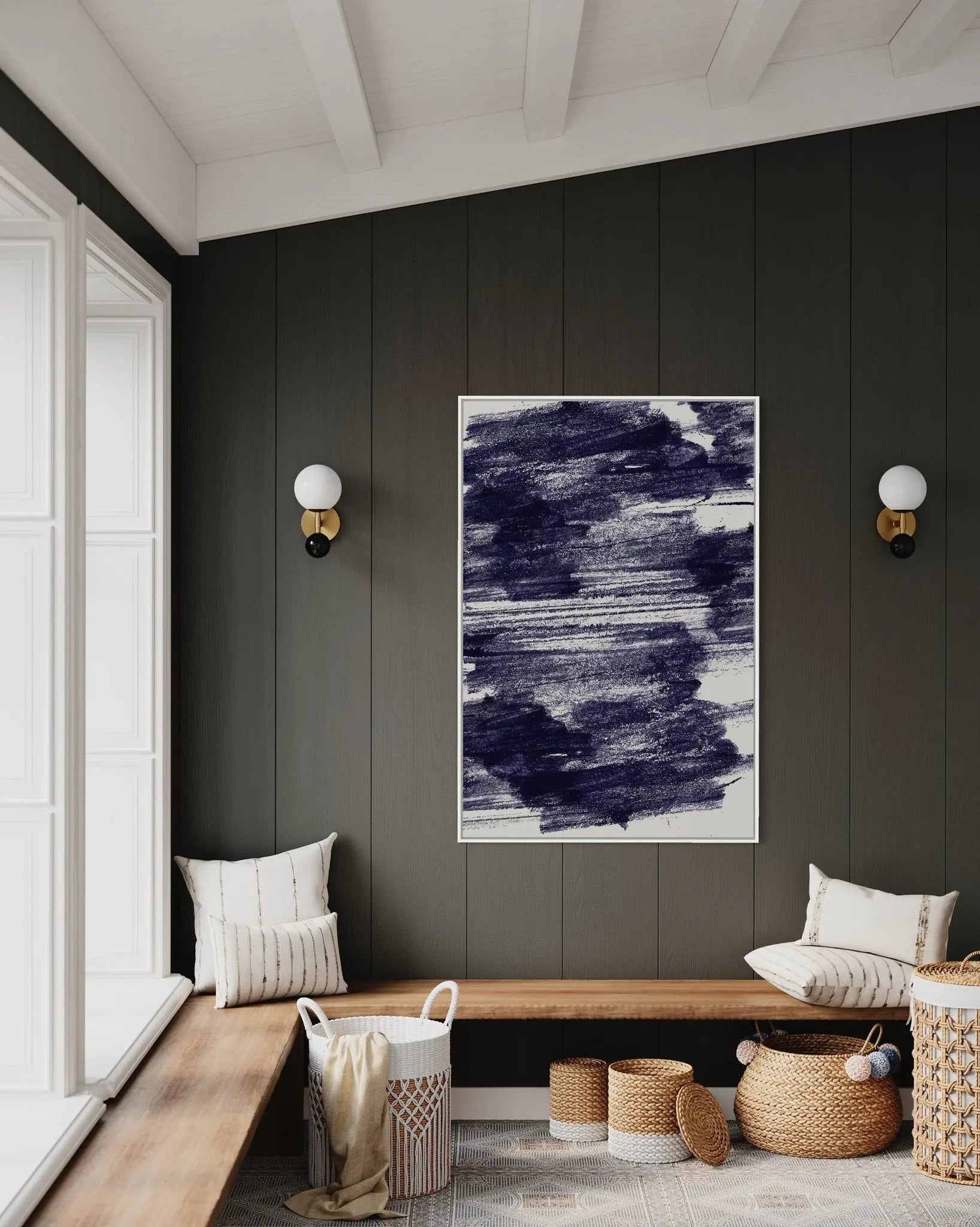It's Only The Wind by Alejandro Franseschini showcased in a designer room setting
