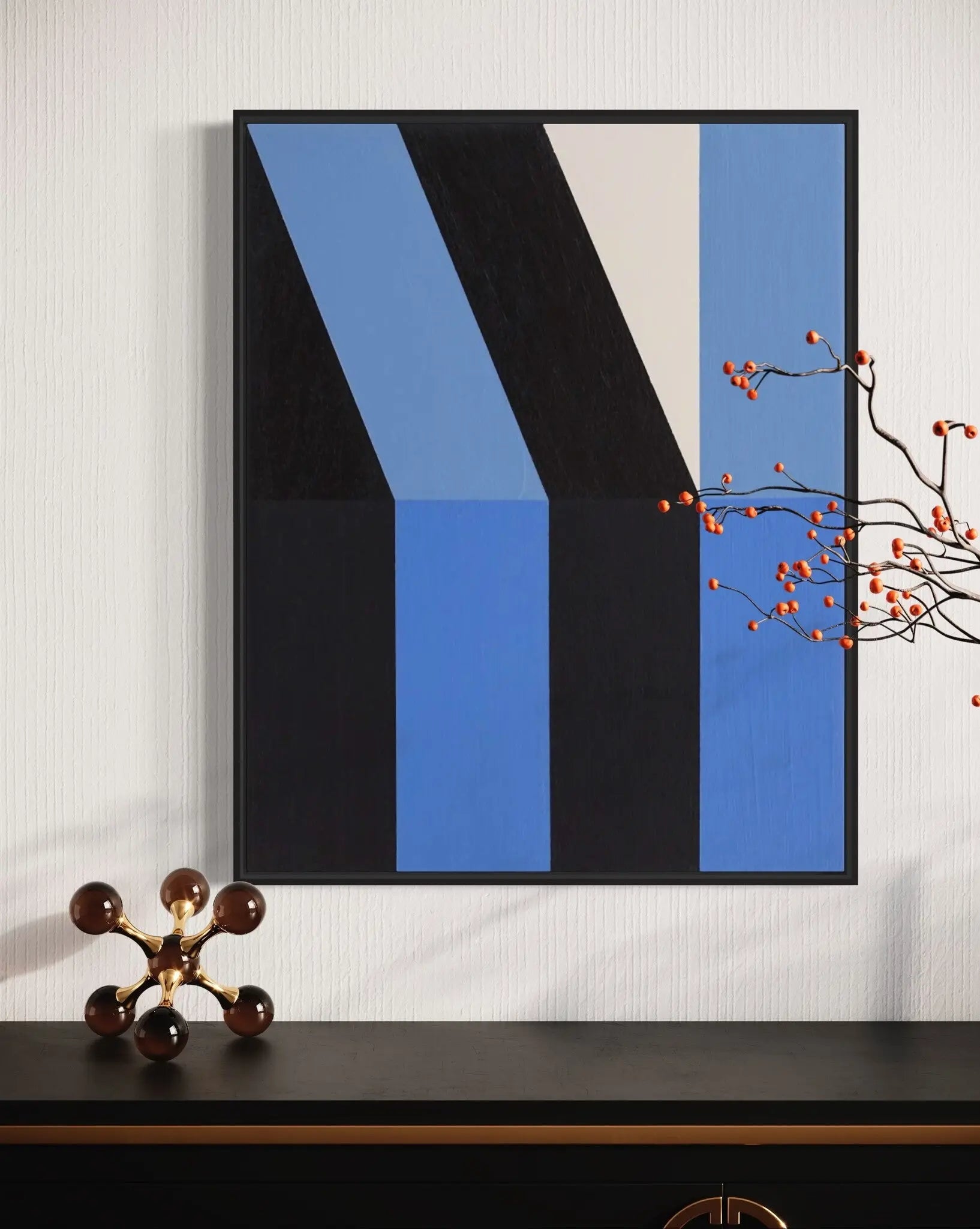 Assembly 03 by Rodrigo Martin displayed in a modern living room interior