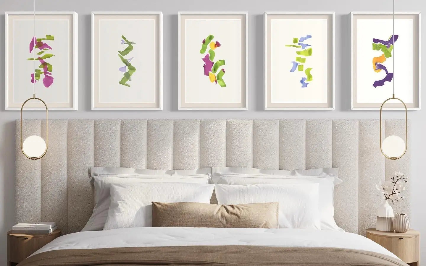 Color Study 18 by Encarnacion Portal Rubio displayed in a modern living room interior