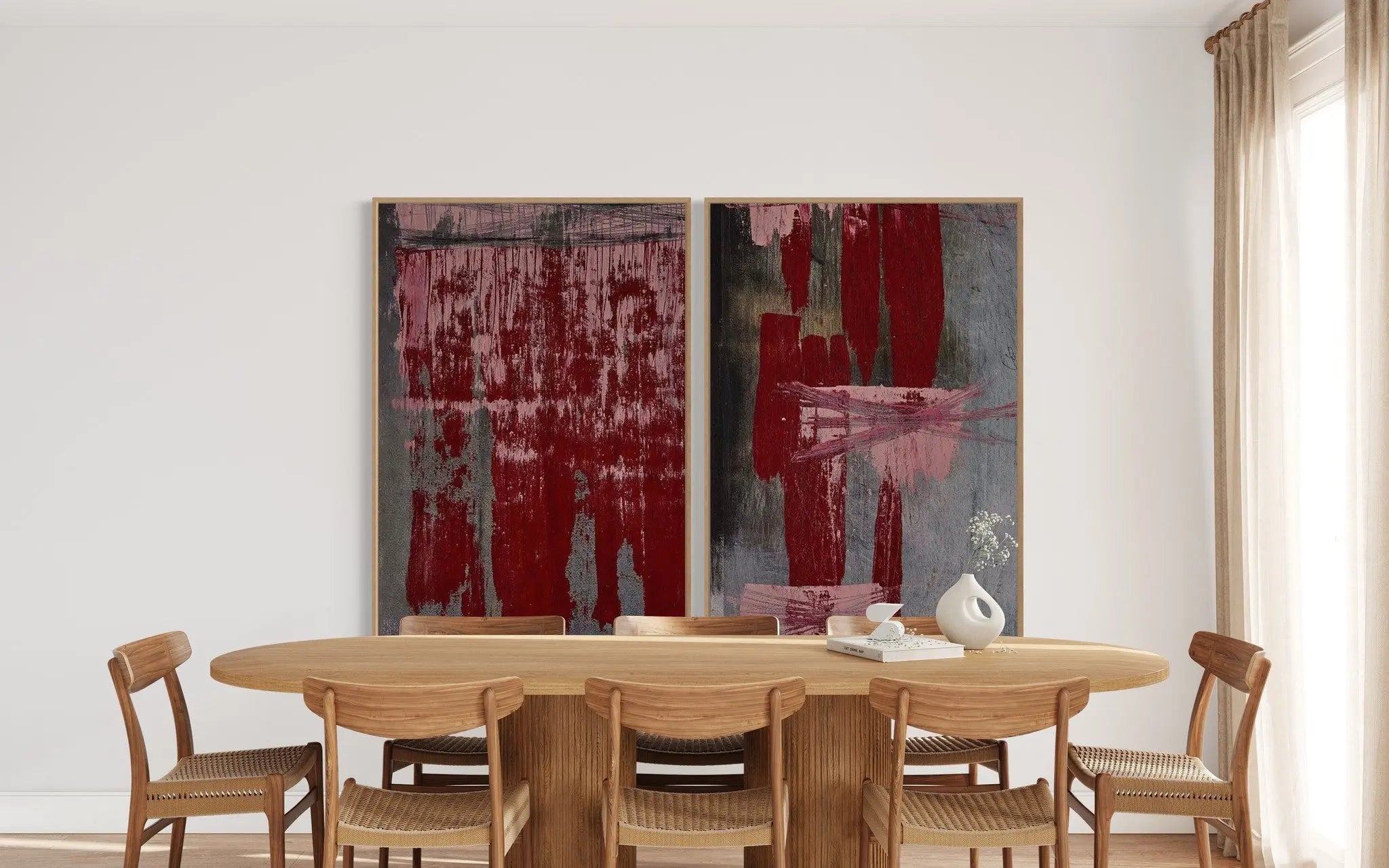 Universal Syncopations 1 by Evelyn Ogly styled in a contemporary interior setting