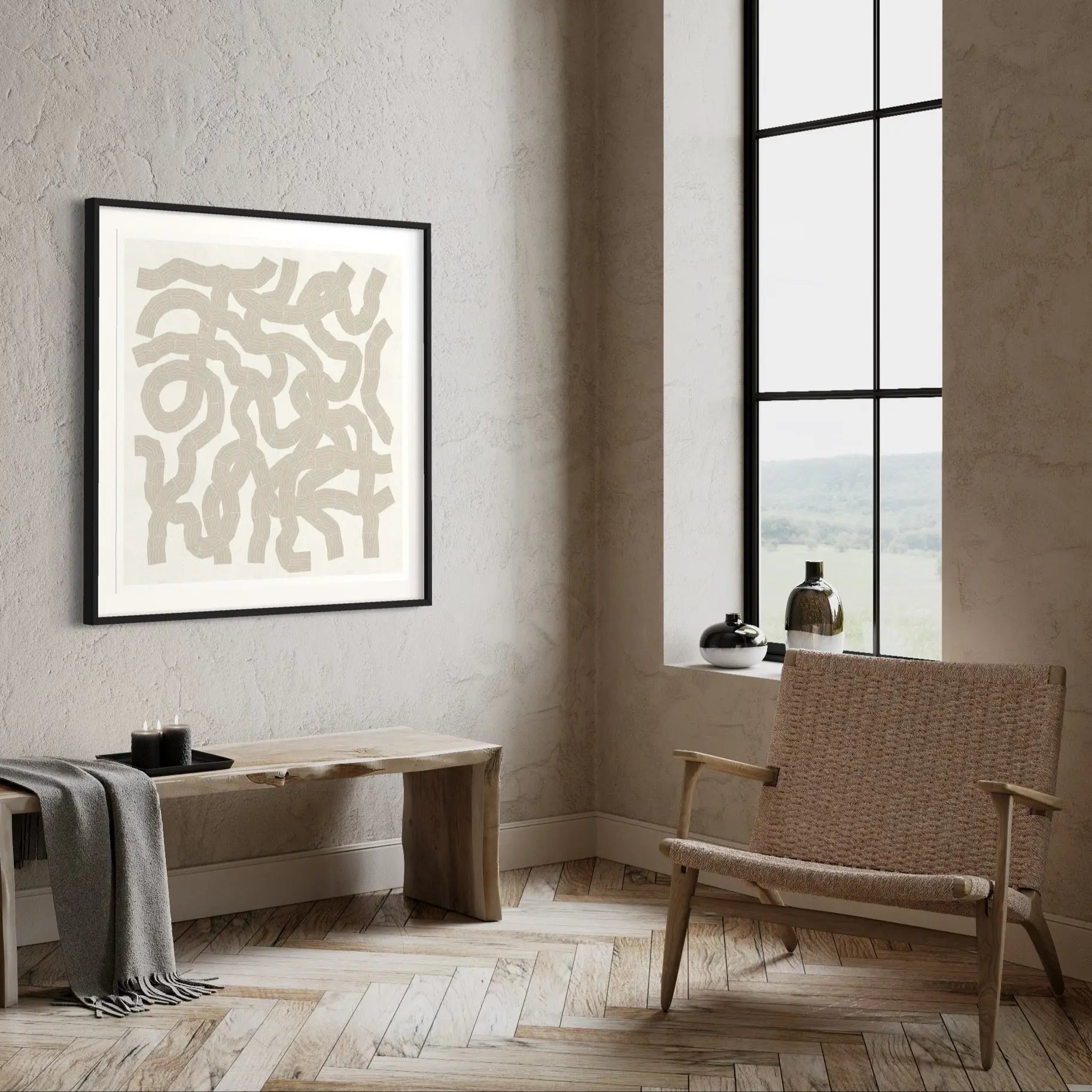 Where You Lead by Alejandro Franseschini displayed in a modern living room interior