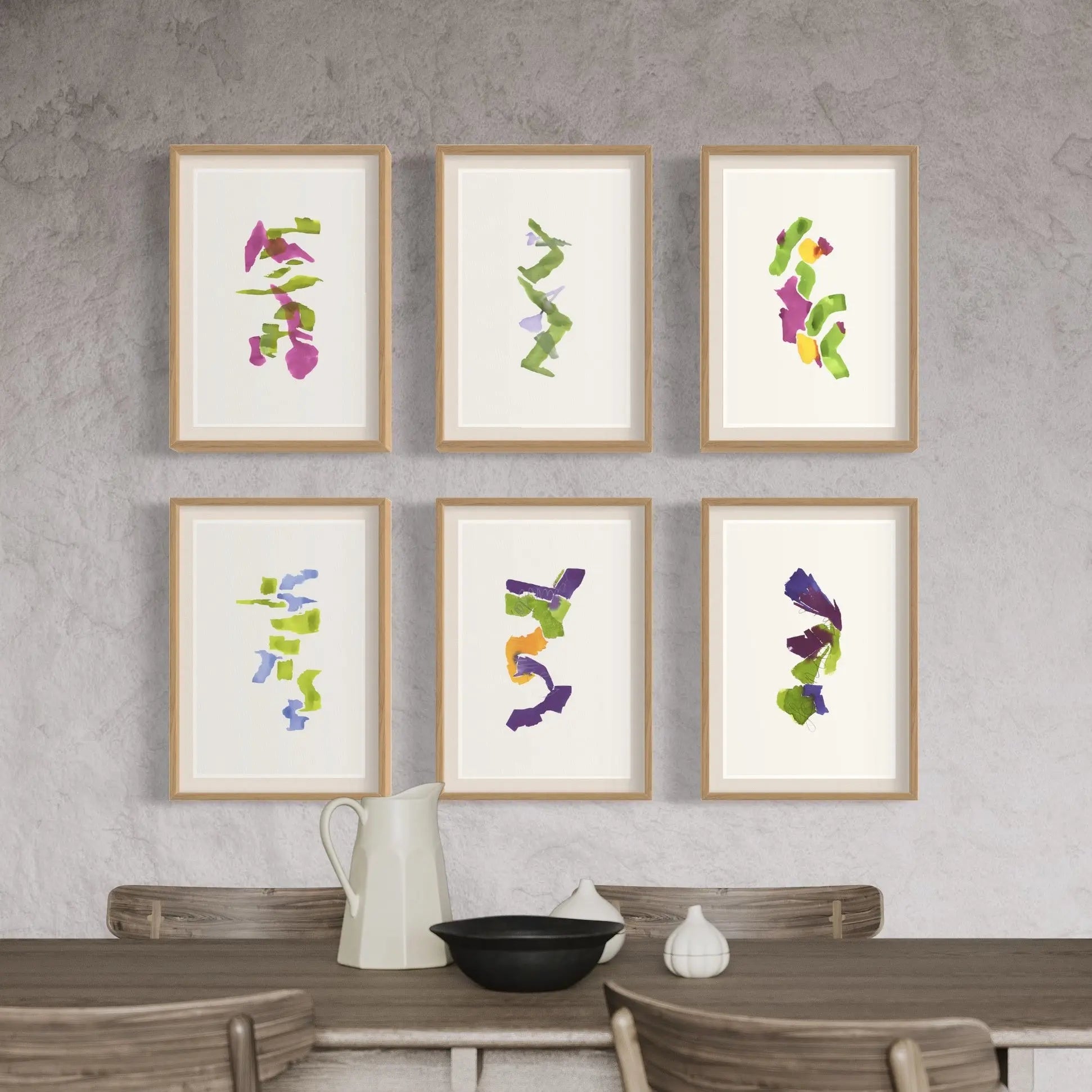 Color Study 17 by Encarnacion Portal Rubio displayed in a modern living room interior