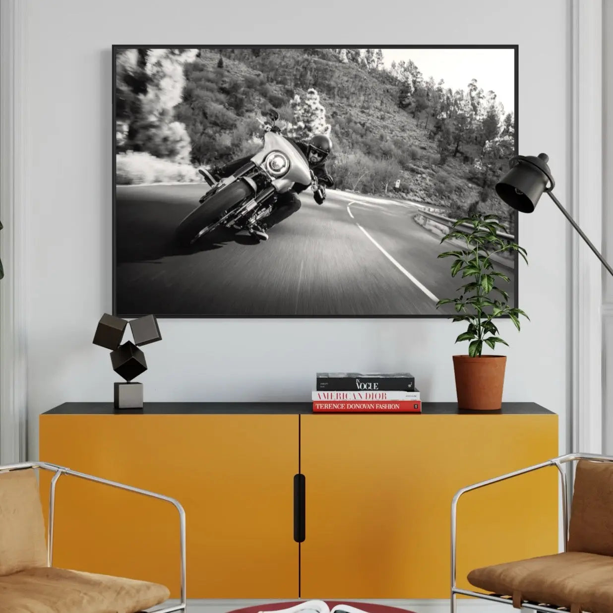 Coming for You displayed in a modern living room interior