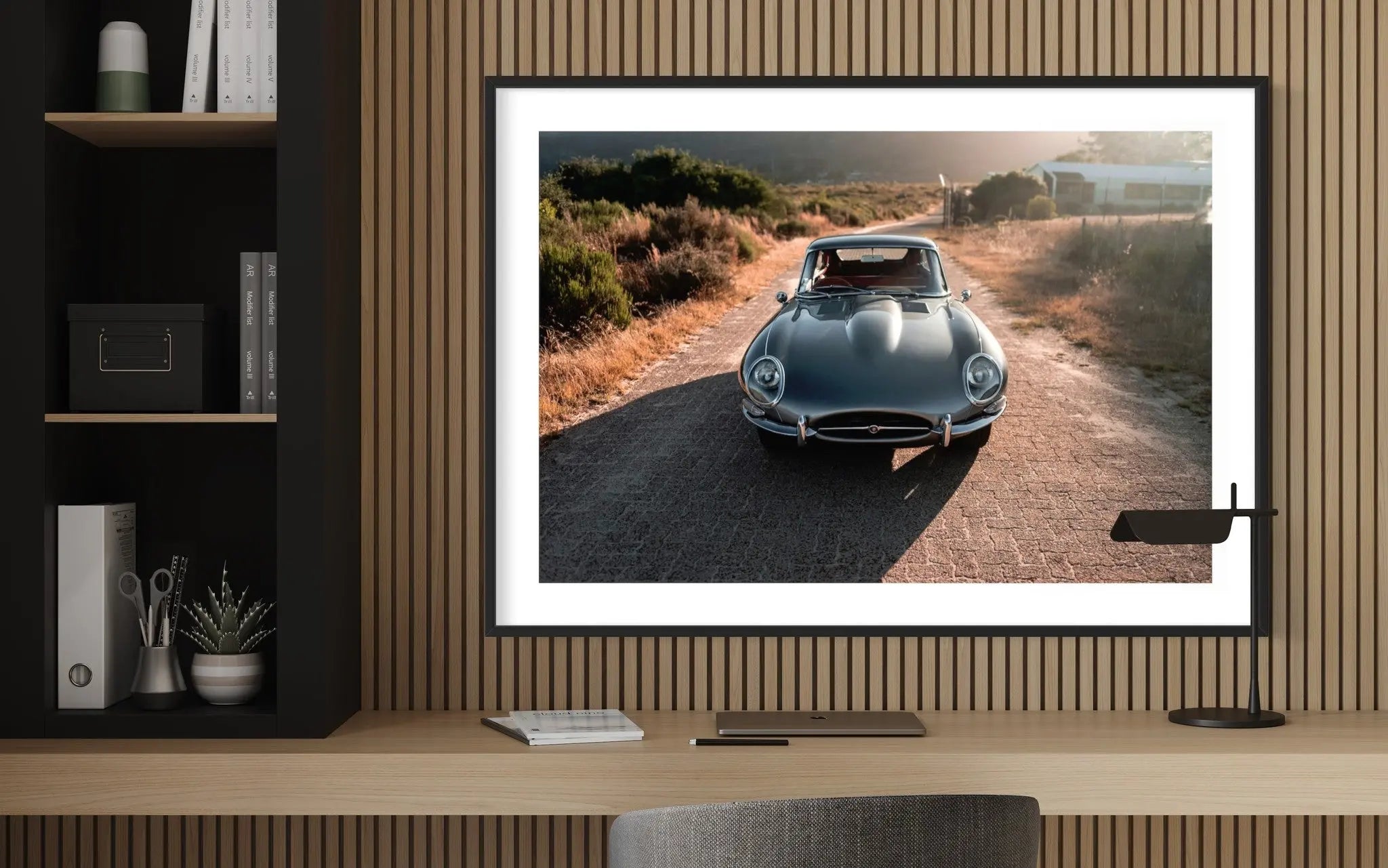 Jaguar E-Type by M. Barth featured in an elegant interior space