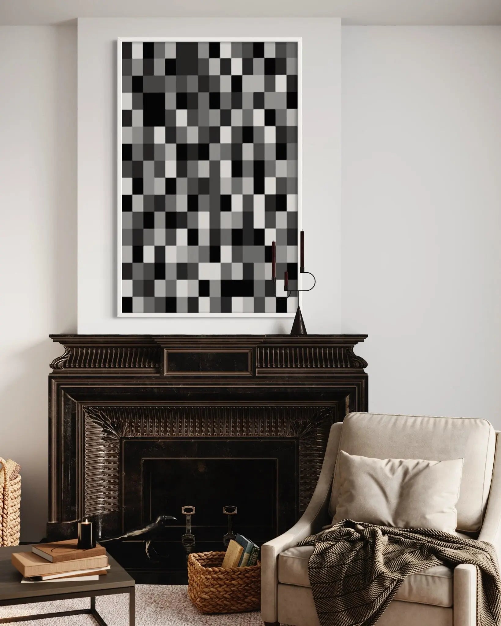 Untitled 3150 by Pedro Nuka showcased in a designer room setting