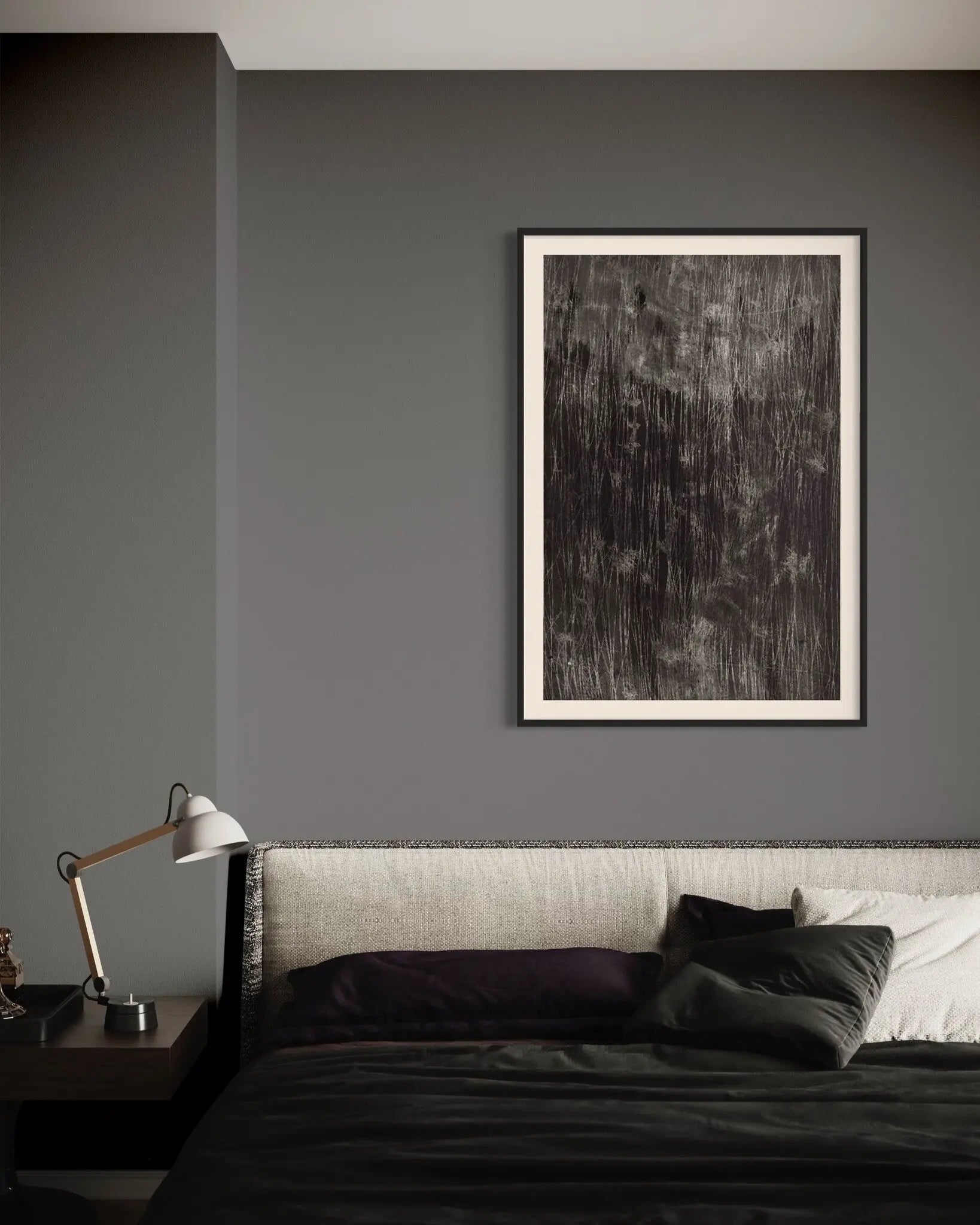 Traces by Evelyn Ogly styled in a contemporary interior setting