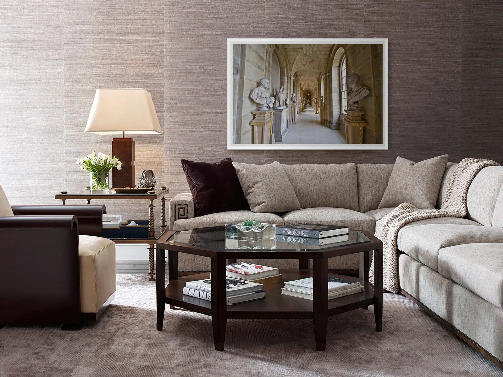 Castle Howard by Michael Beckwidth displayed in a modern living room interior