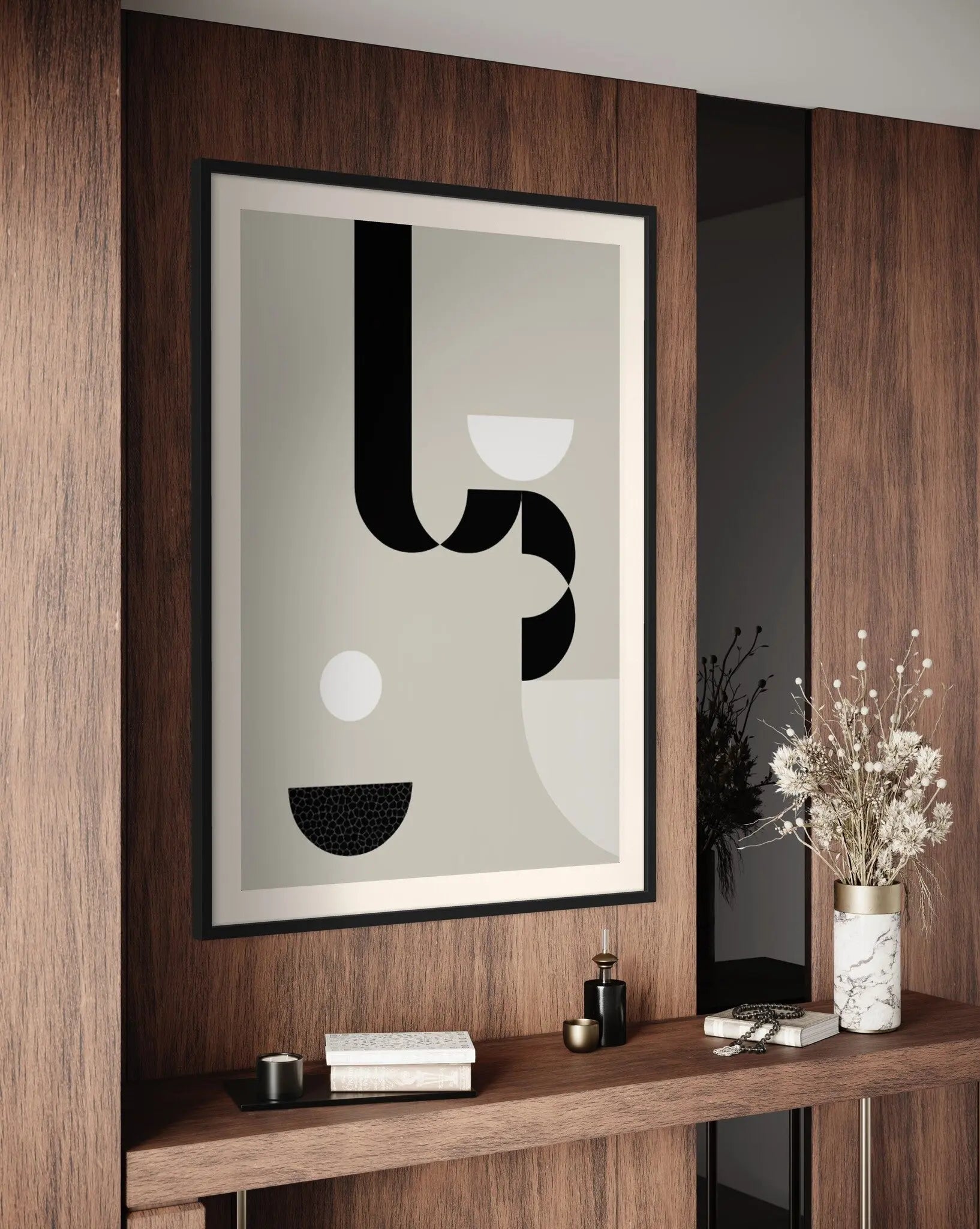 Composicion 7 by Yolanda Carbayo styled in a contemporary interior setting