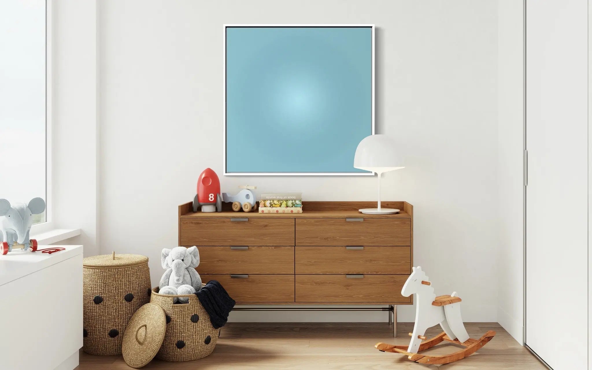 Light Blue Halo by Alejandro Franseschini styled in a contemporary interior setting
