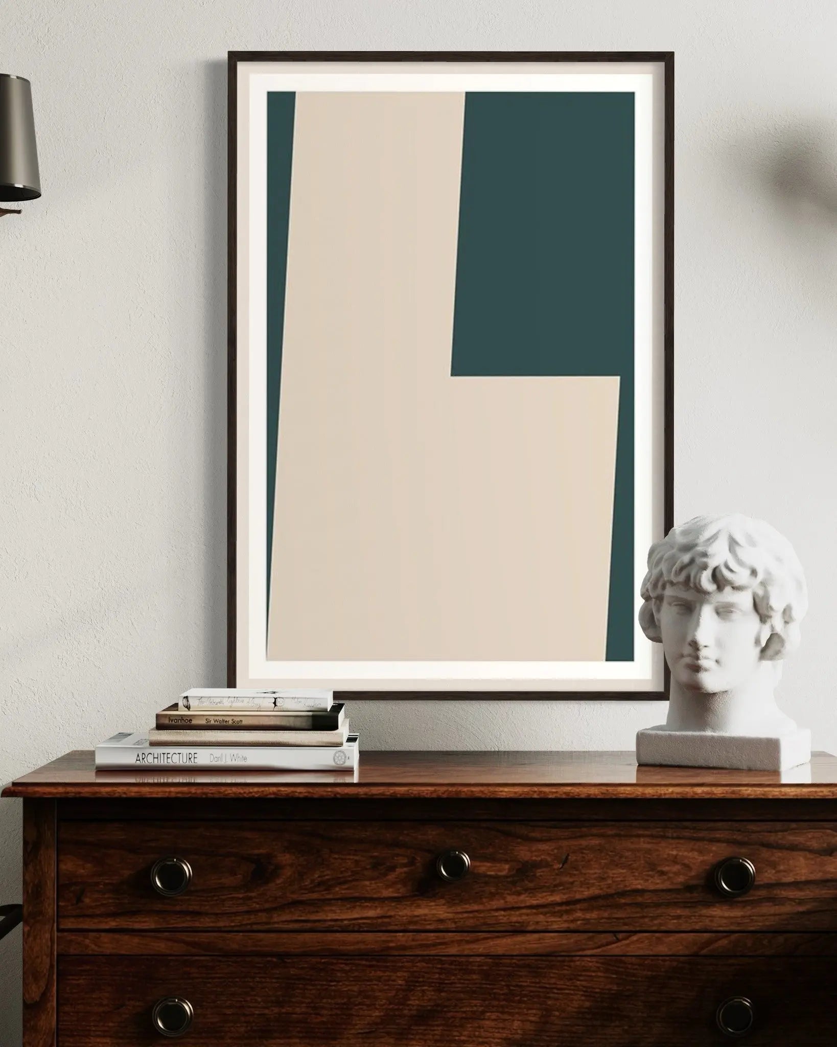 Untitled 550 by Pedro Nuka displayed in a modern living room interior