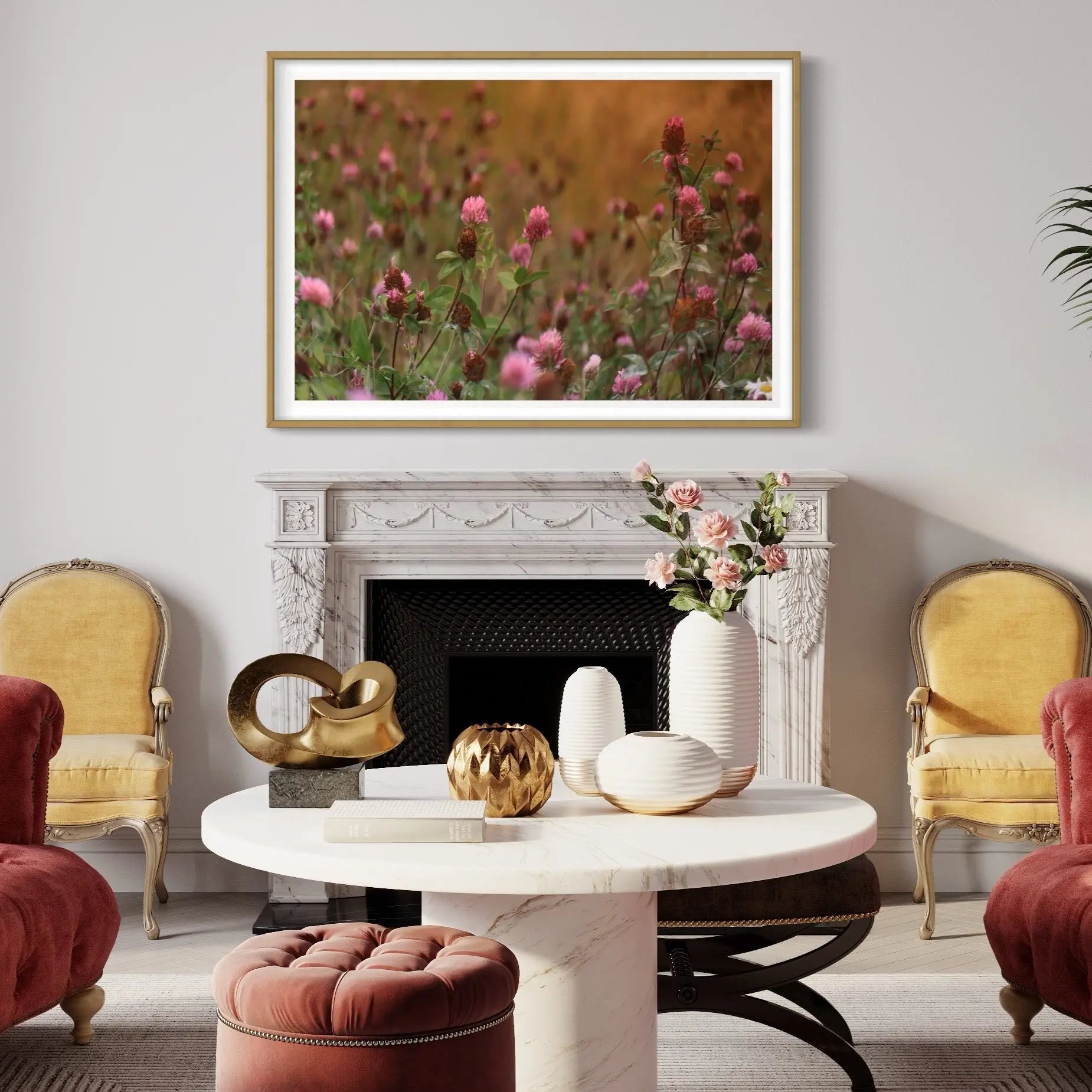 Feels Like Home by Karen Thom showcased in a designer room setting