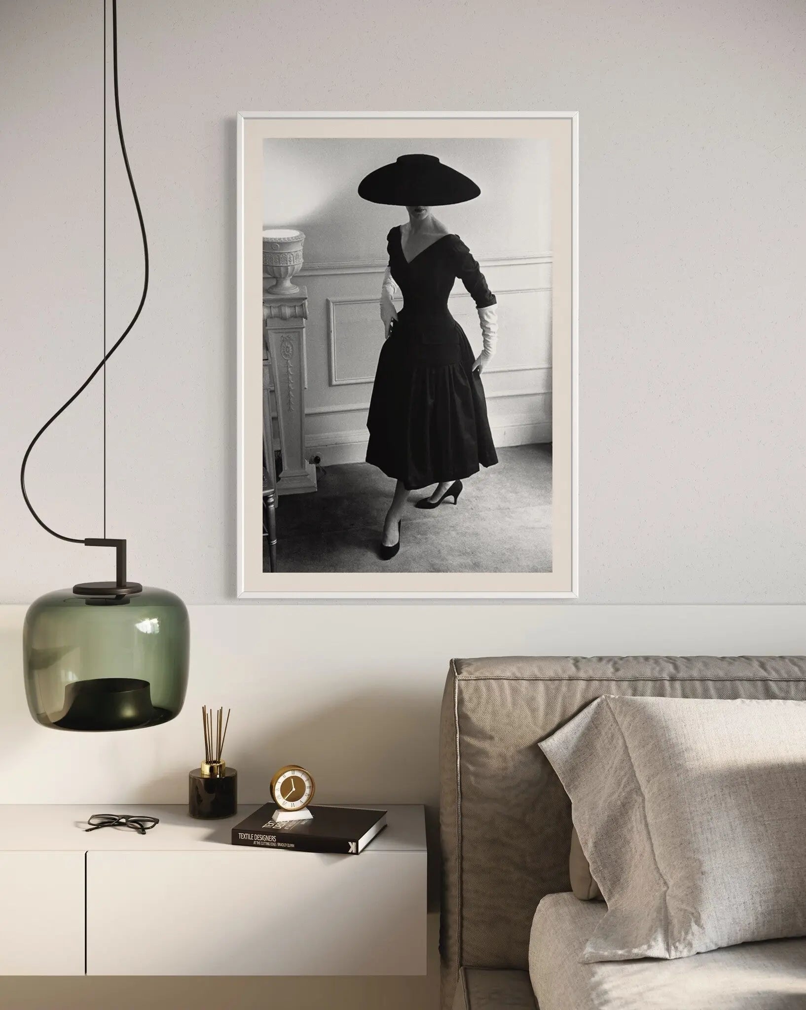 Elegant Daywear 1957 presented in a curated interior design