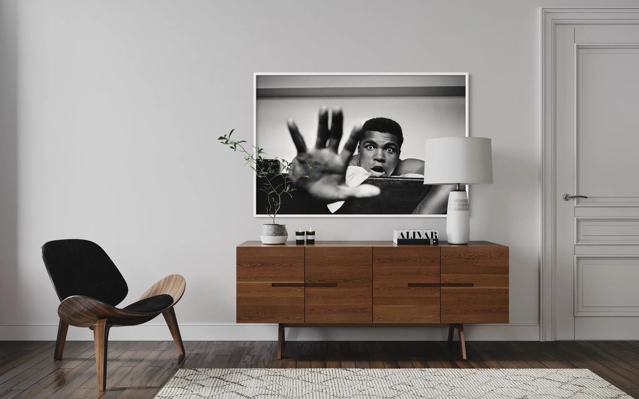 Give Me Five by Len Trievnor showcased in a designer room setting