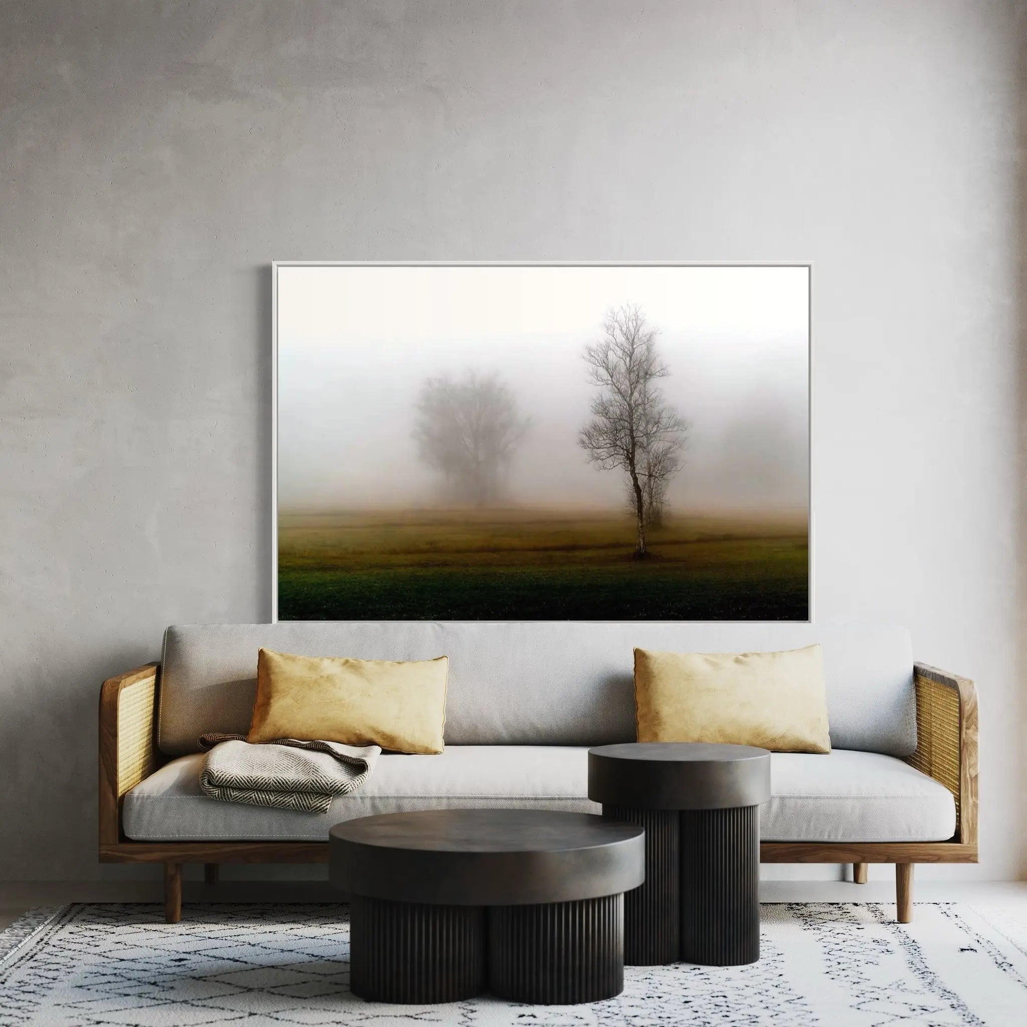Landscape in Umbria presented in a curated interior design