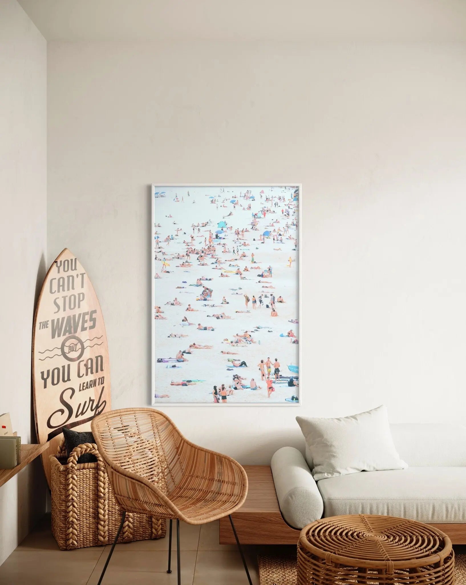 Antibes Beach by Francesco Alessandrini showcased in a designer room setting
