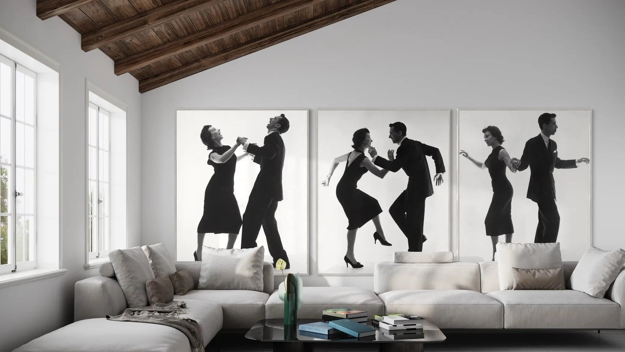 Vintage Cha-Cha-Cha Dance 1950s by Thurston Hopkins displayed in a modern living room interior