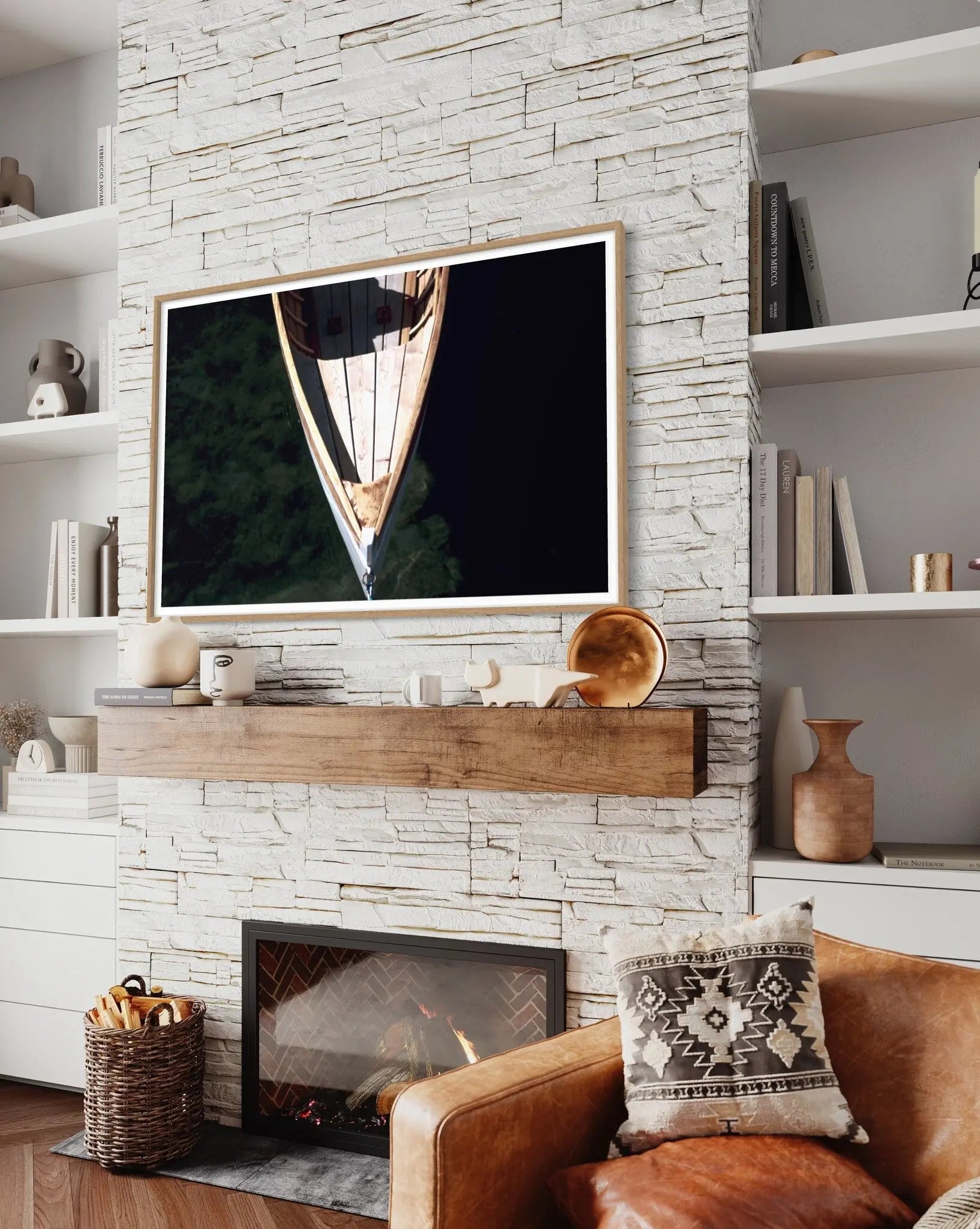 On The Lake by R. Garcia showcased in a designer room setting