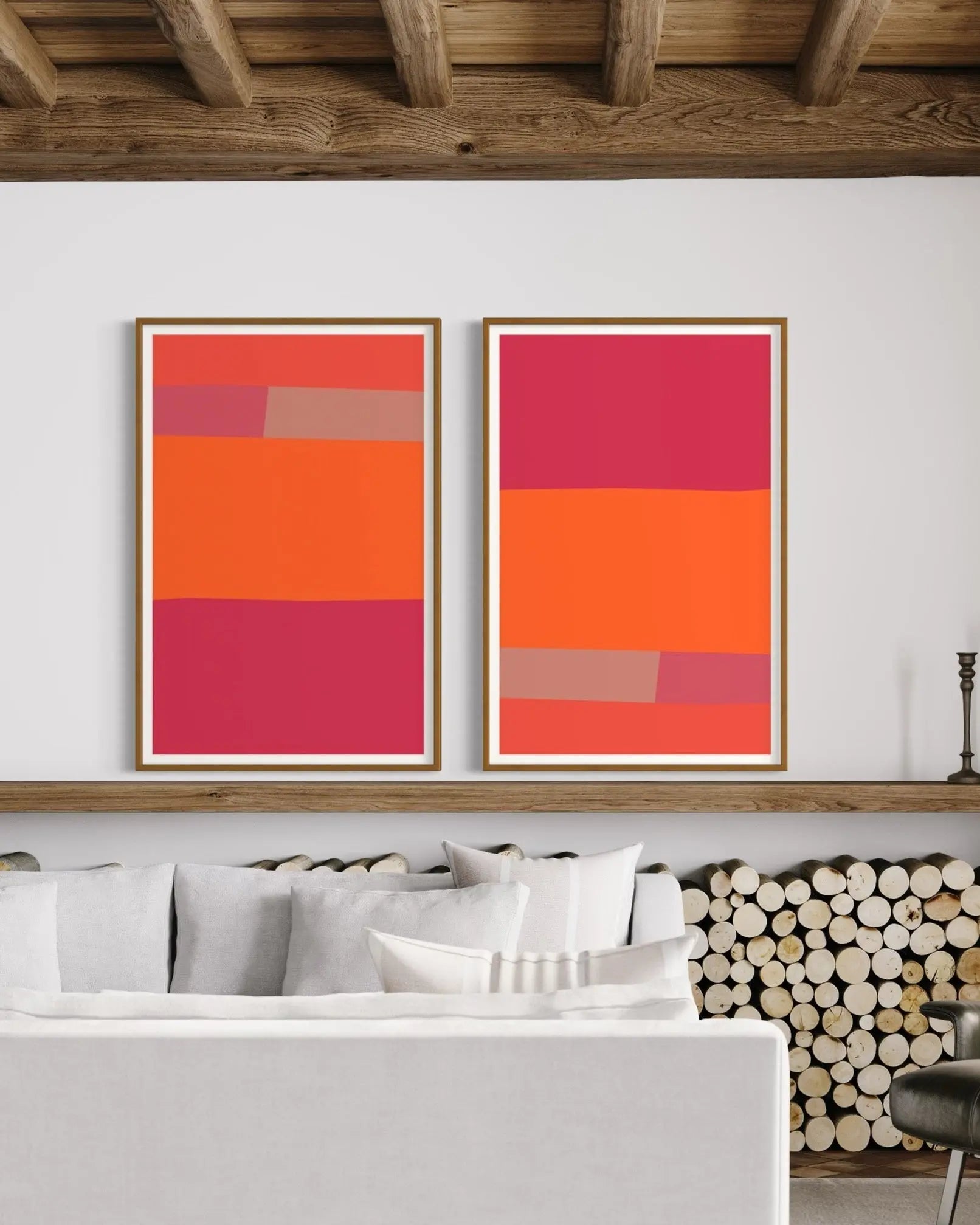 Untitled 2950 by Pedro Nuka showcased in a designer room setting