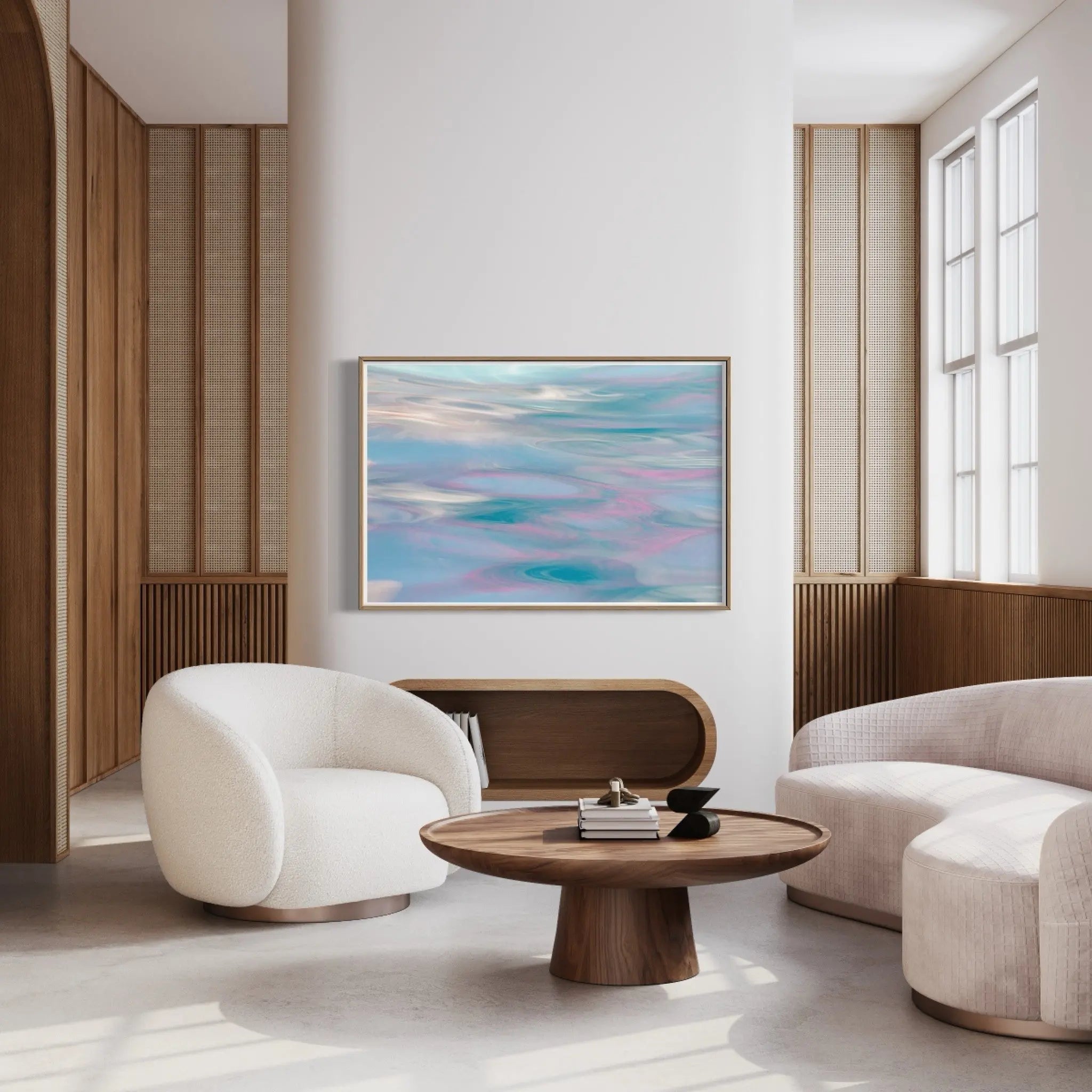 Pink Reflections by Ana Bonet styled in a contemporary interior setting