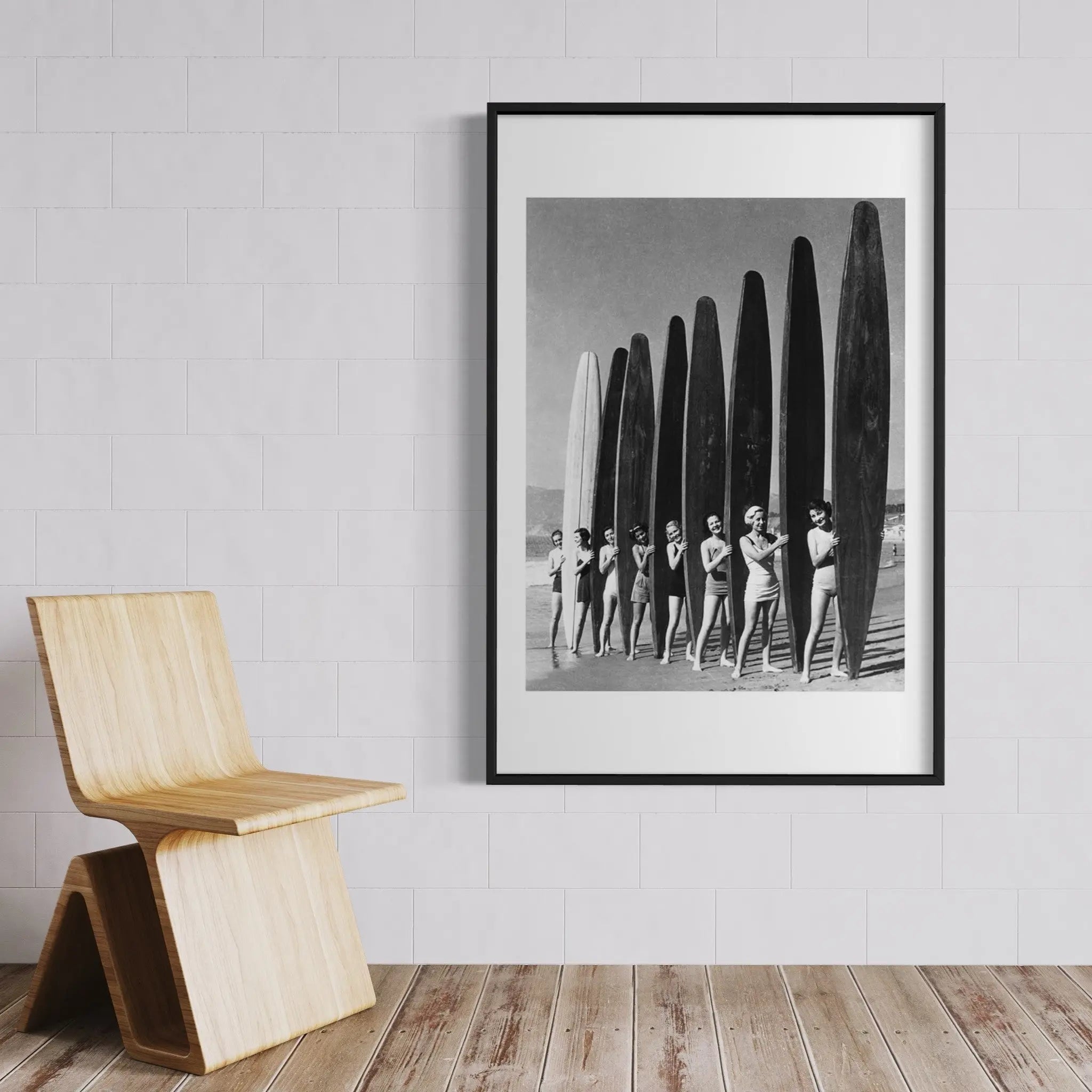 Women with Surf Paddleboards by Bettmann showcased in a designer room setting