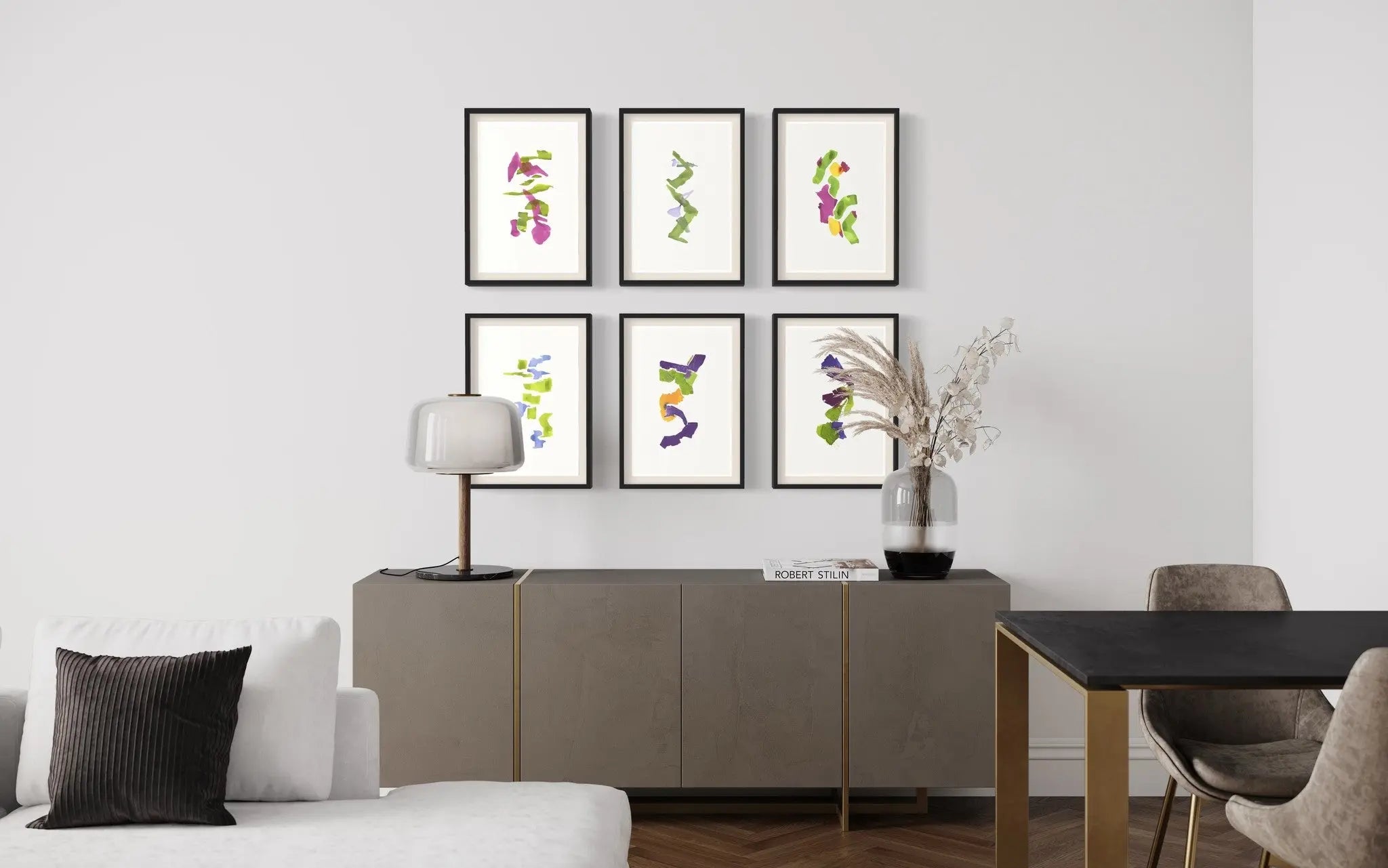 Color Study 17 by Encarnacion Portal Rubio styled in a contemporary interior setting