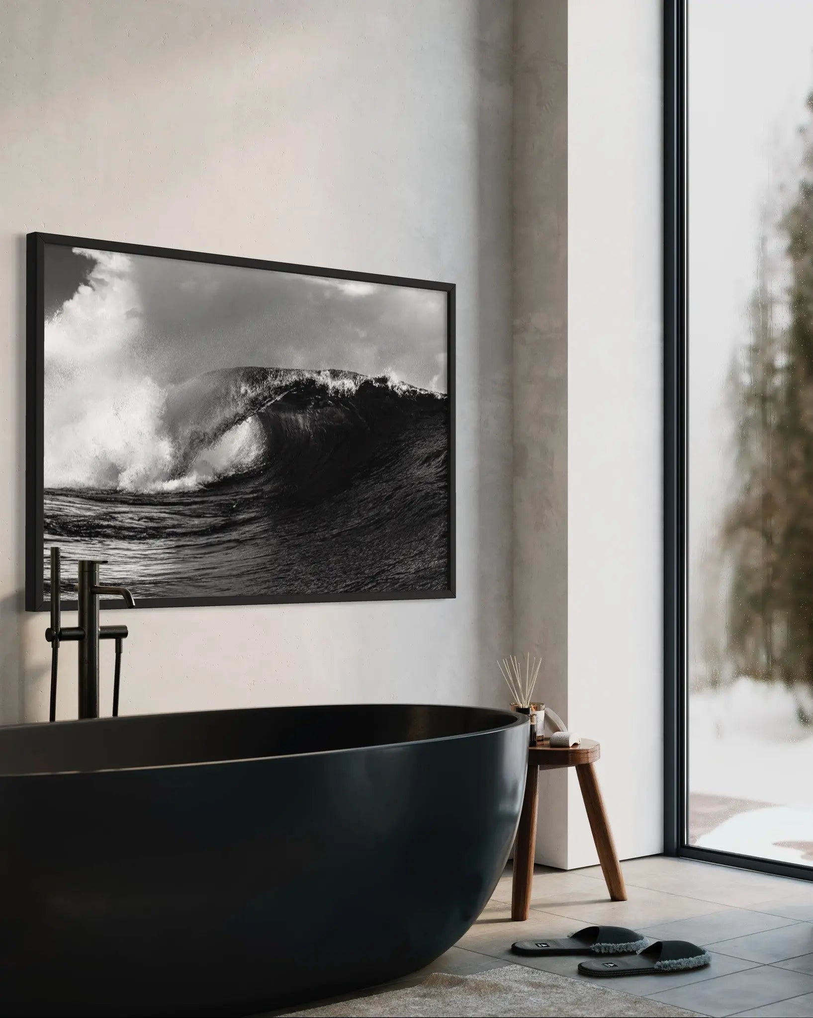 Wave by Stephan Debelle presented in a curated interior design