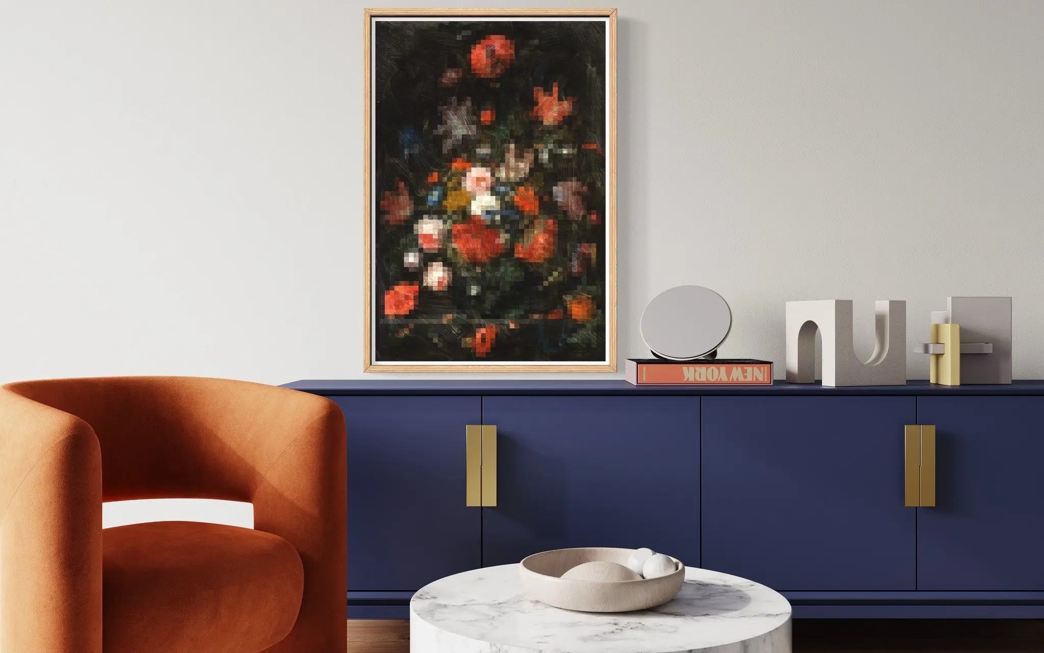 Pixel Mignon 1 by Francesco Alessandrini displayed in a modern living room interior