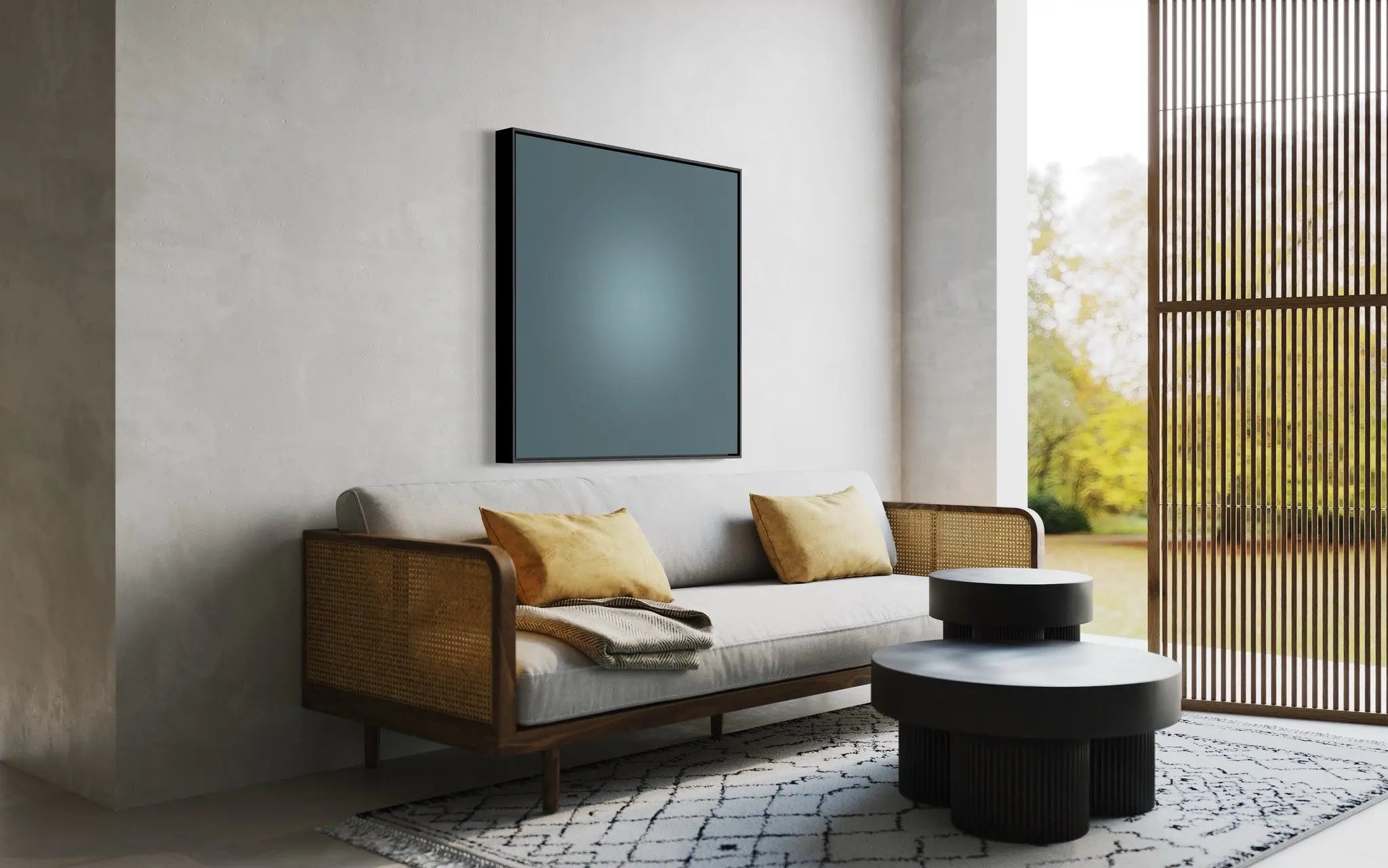 Cornflower Halo by Alejandro Franseschini showcased in a designer room setting