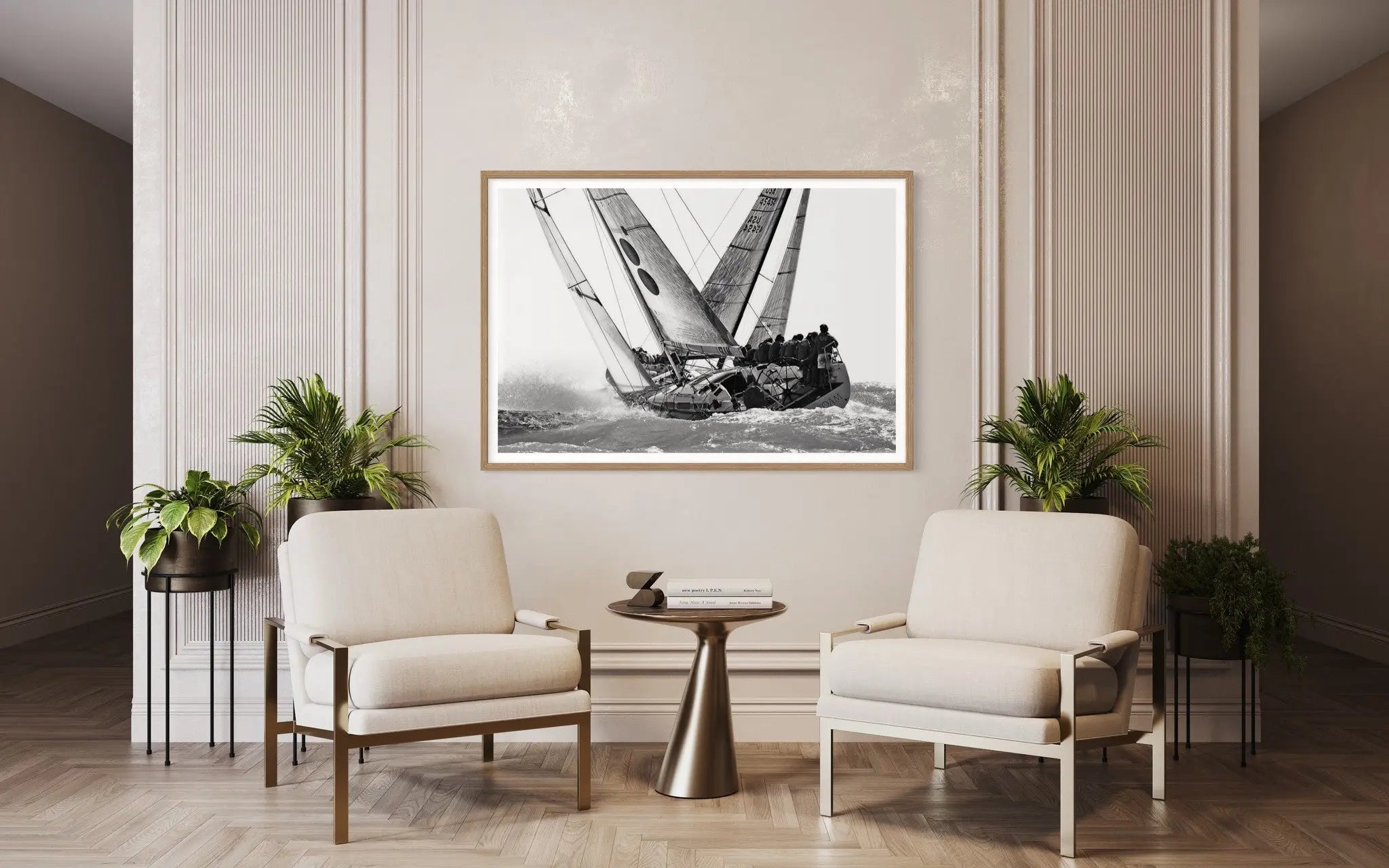 Crossing by Kevin Dailey presented in a curated interior design