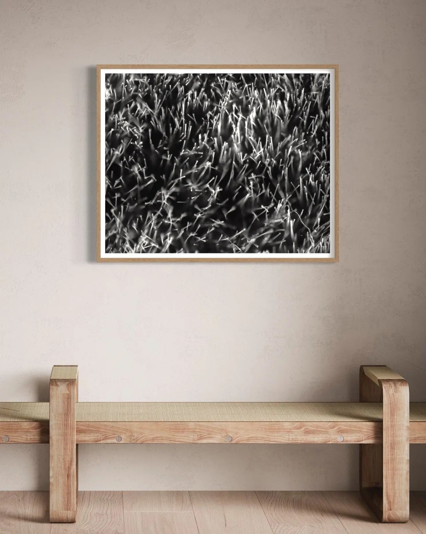 Grass Splendor by David Hoefler displayed in a modern living room interior