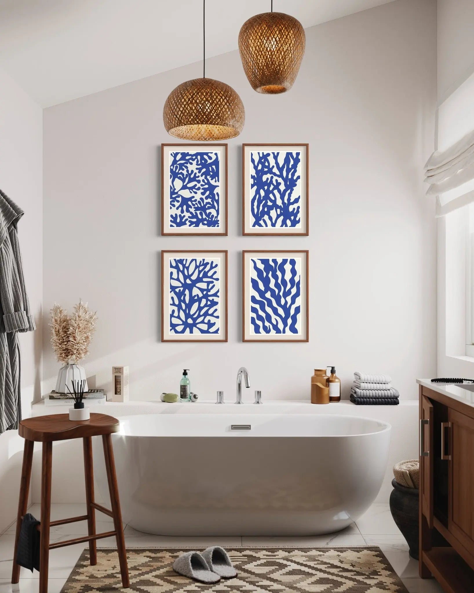 Sea Flora 4 by Alejandro Franseschini displayed in a modern living room interior