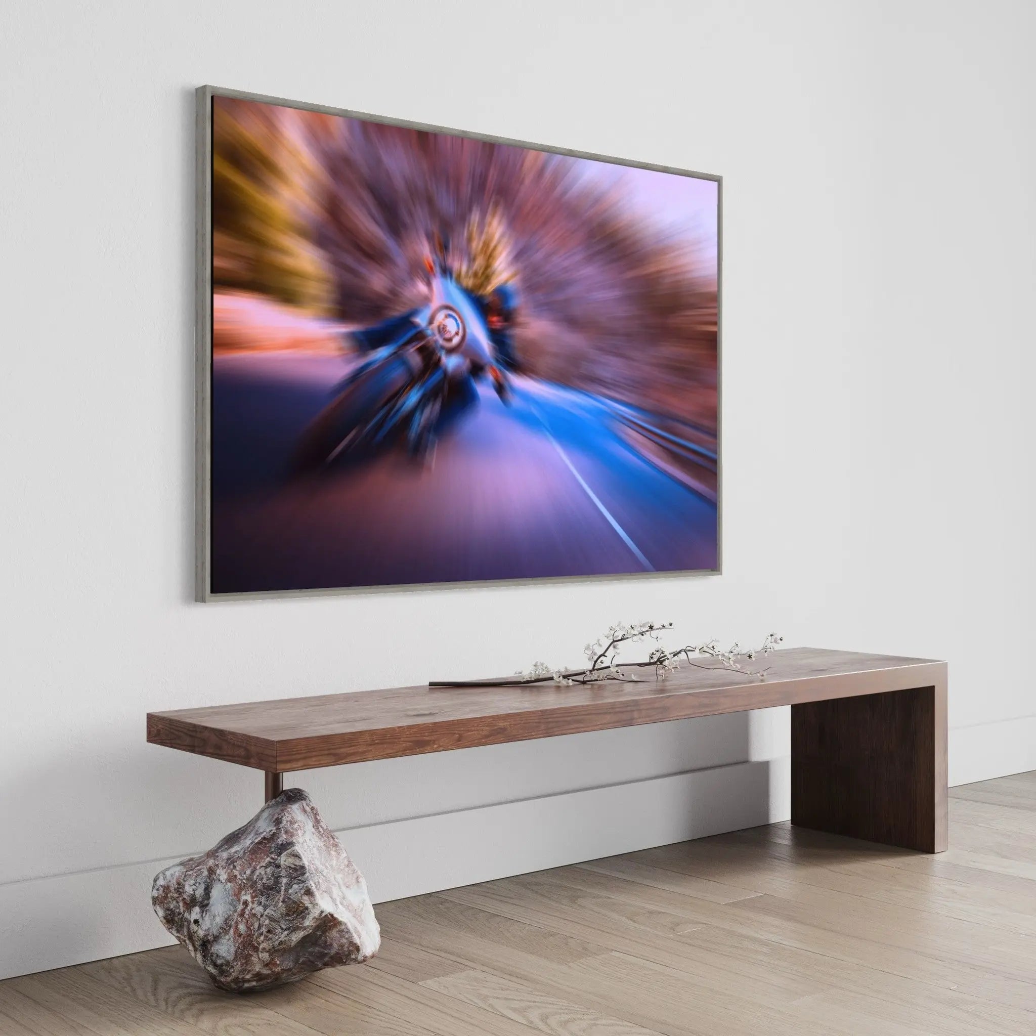 Who's Looking by C. Fregnan shown in a minimalist home decor setting