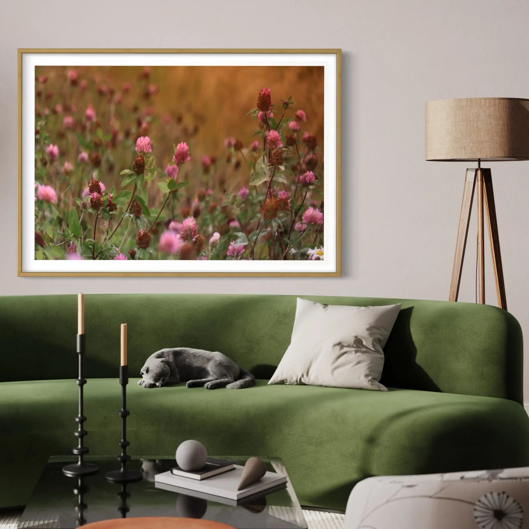 Feels Like Home by Karen Thom displayed in a modern living room interior