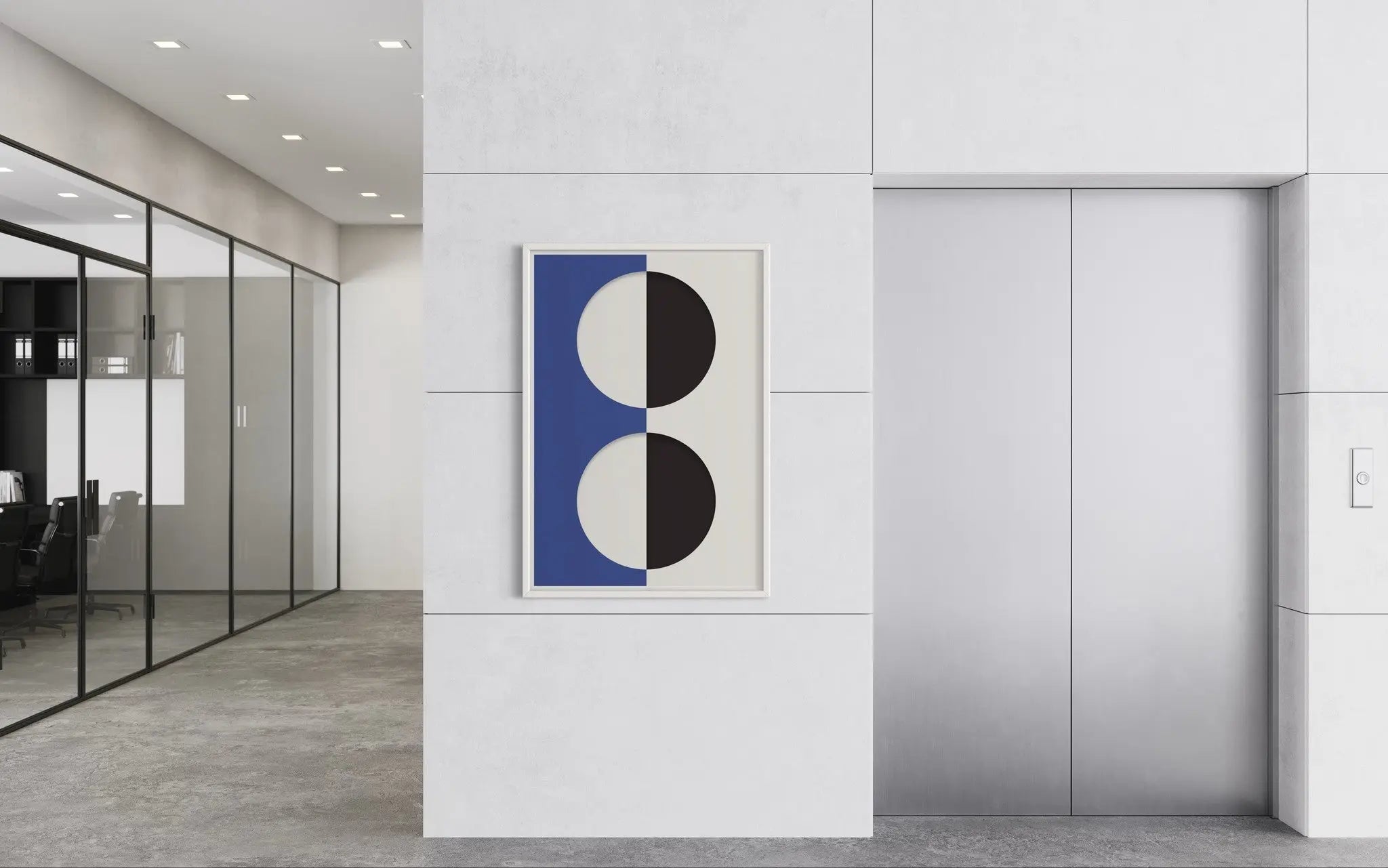 Blink Series With Blue by Francesco Alessandrini featured in an elegant interior space