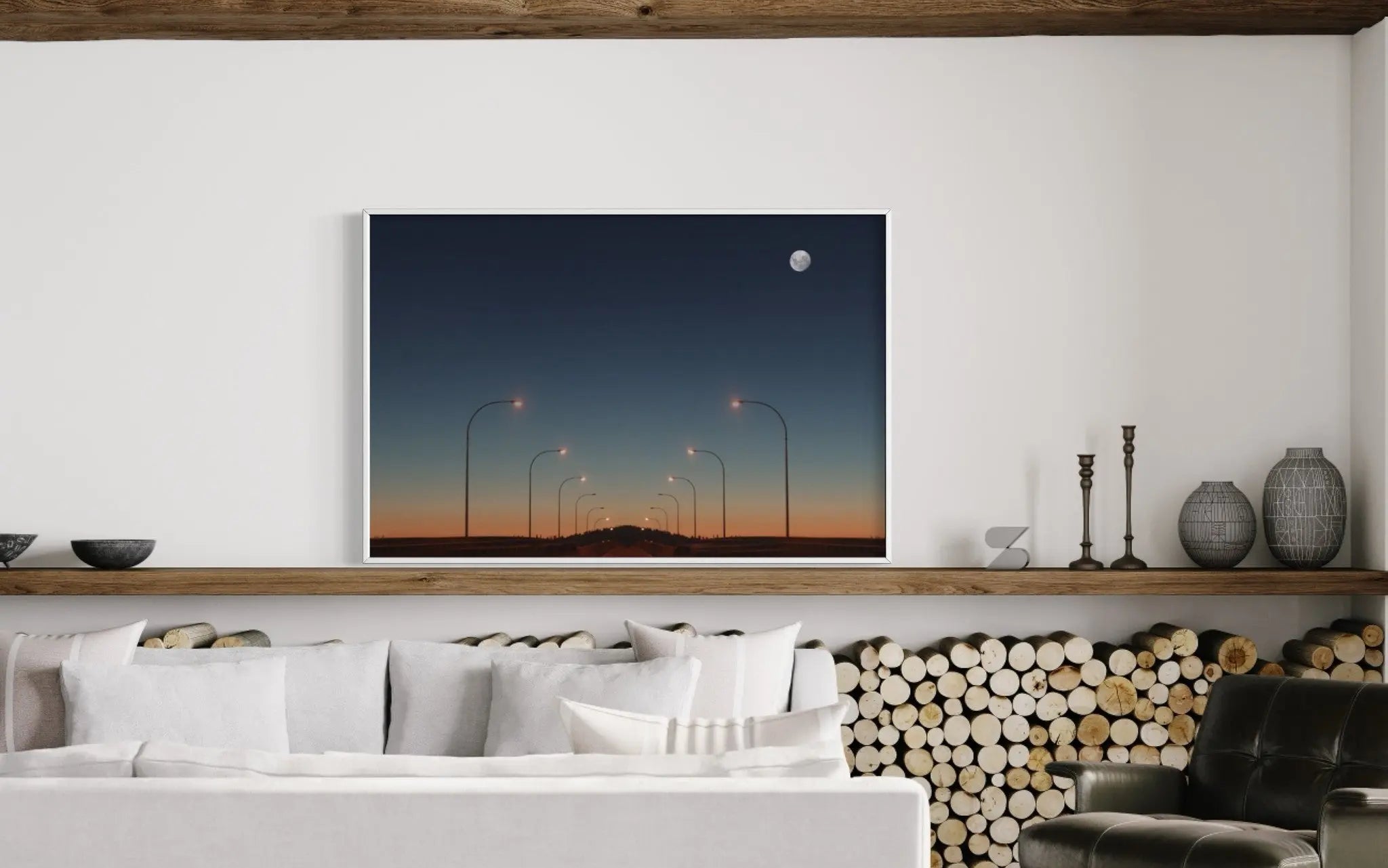 A Perte de Vue by Karen Thom showcased in a designer room setting